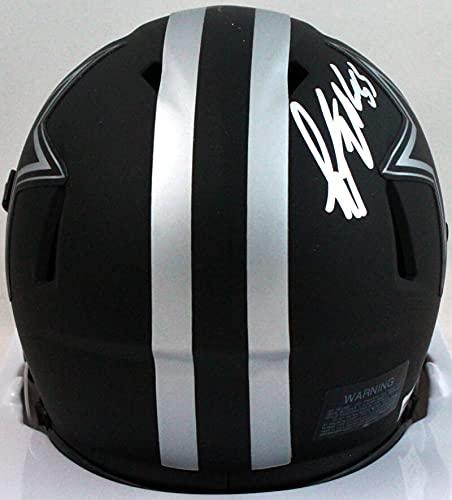 Leighton Vander Esch Autographed Dallas Cowboys Eclipse Mini Helmet-Fanatics Silver - Image 2