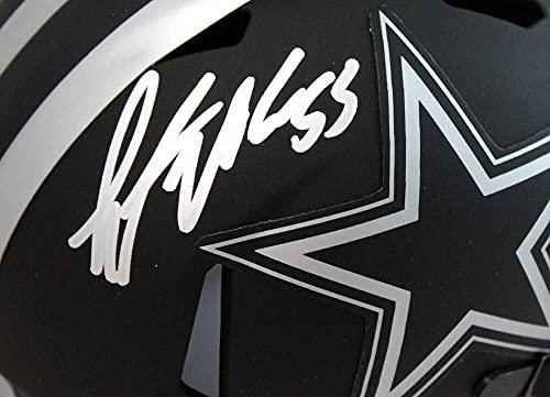 Leighton Vander Esch Autographed Dallas Cowboys Eclipse Mini Helmet-Fanatics Silver - Image 3