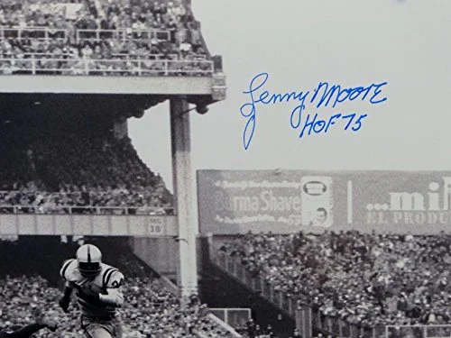 Lenny Moore HOF Autographed Colts 16x20 Against Diving Defender Photo-JSA W Auth - Image 2