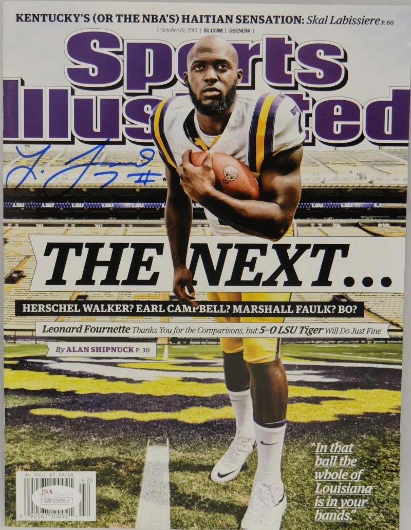 Leonard Fournette Autographed Sports Illustrated 2015 Magazine- JSA W Auth - Image 4