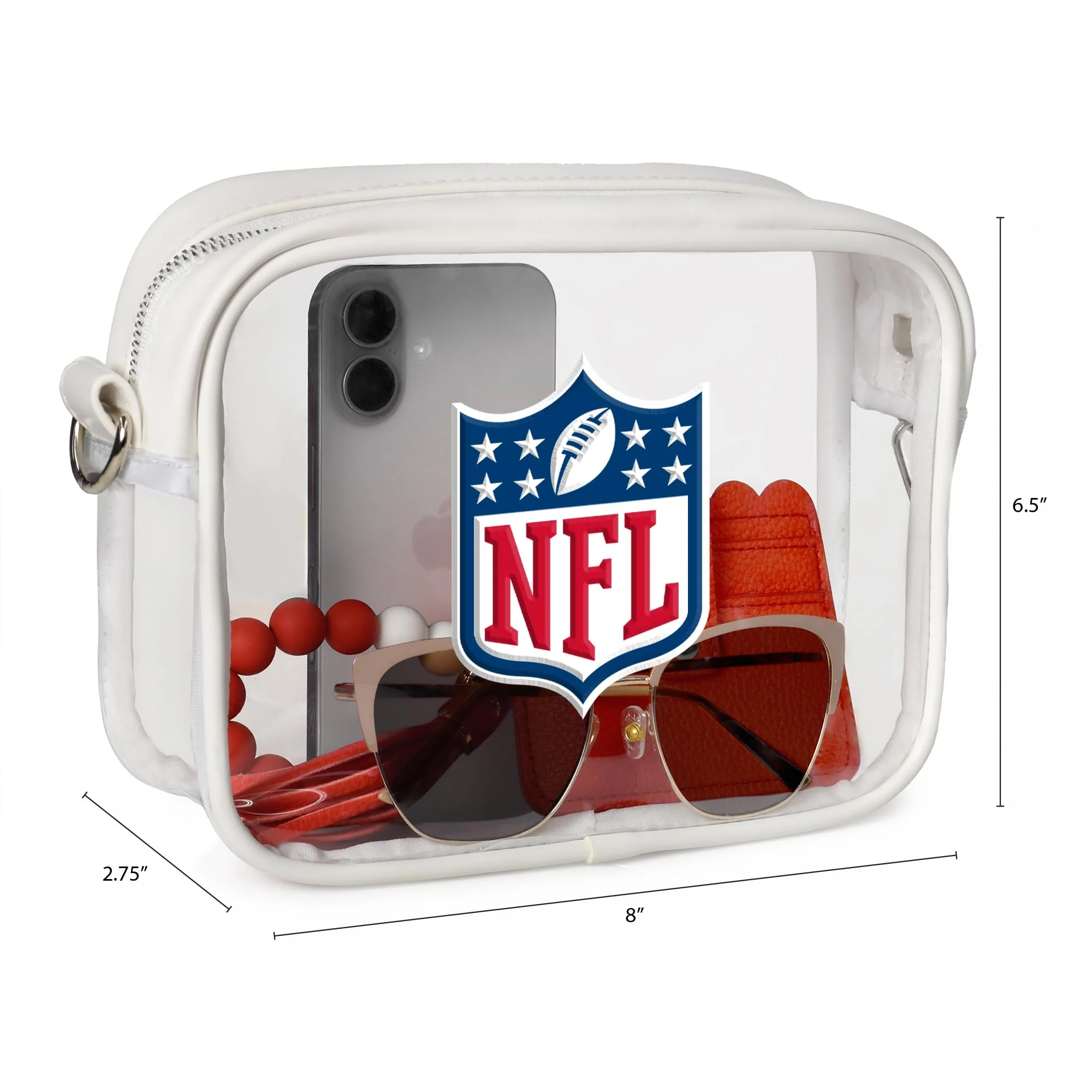 Littlearth NFL Super Bowl LX Champion Seattle Seahawks-Clear Fanny Fan Purse with 3D Logo - Image 5