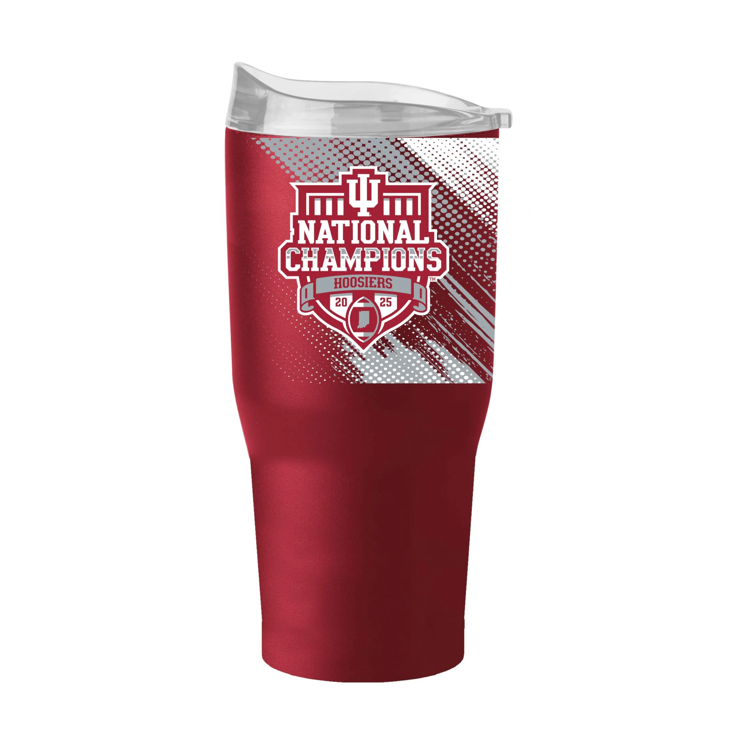Logo Brands Indiana Hoosiers College Football Playoff National Champions 30 oz Stainless Steel Tumbler - Official CFP Champions Logo, Team Color & Great Gift For Fans
