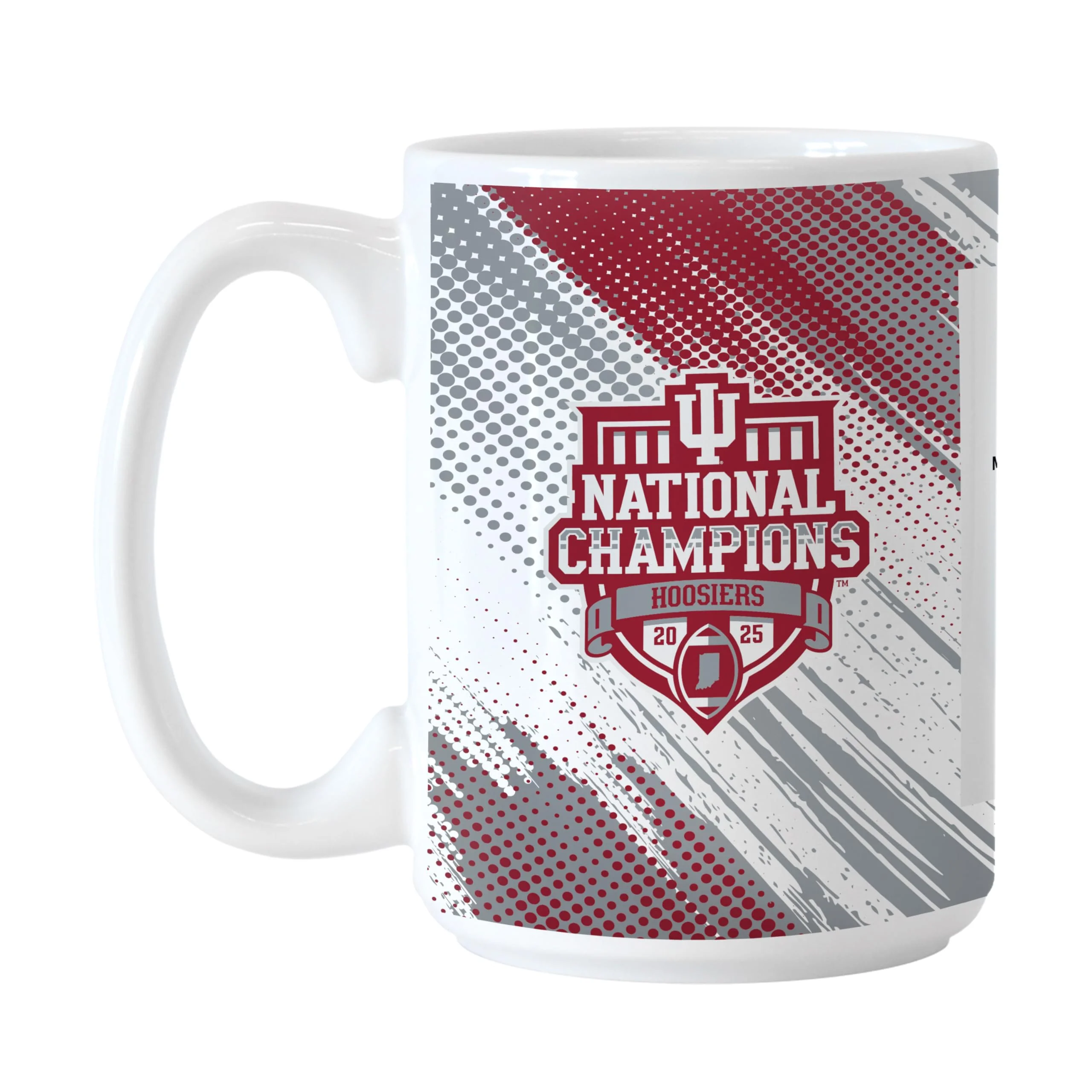 Logo Brands NCAA Indiana Hoosiers College Football Playoff 2026 National Champions 15 oz Ceramic Coffee Mug - CFP Schedule Design - Collectible & Keepsake For Alumni & Fans