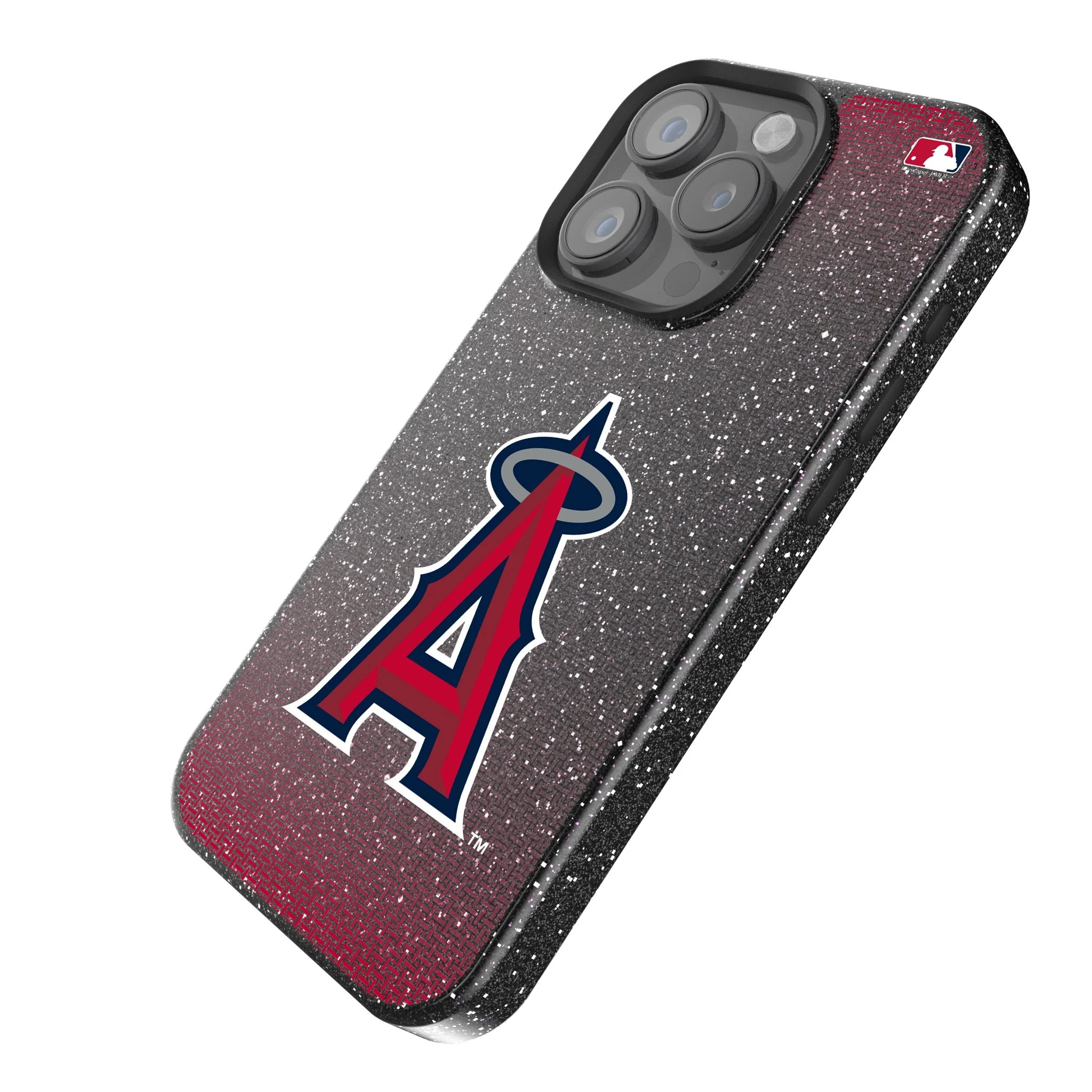 Los Angeles Angels Linen Bling Phone Case for Apple iPhone - Image 2