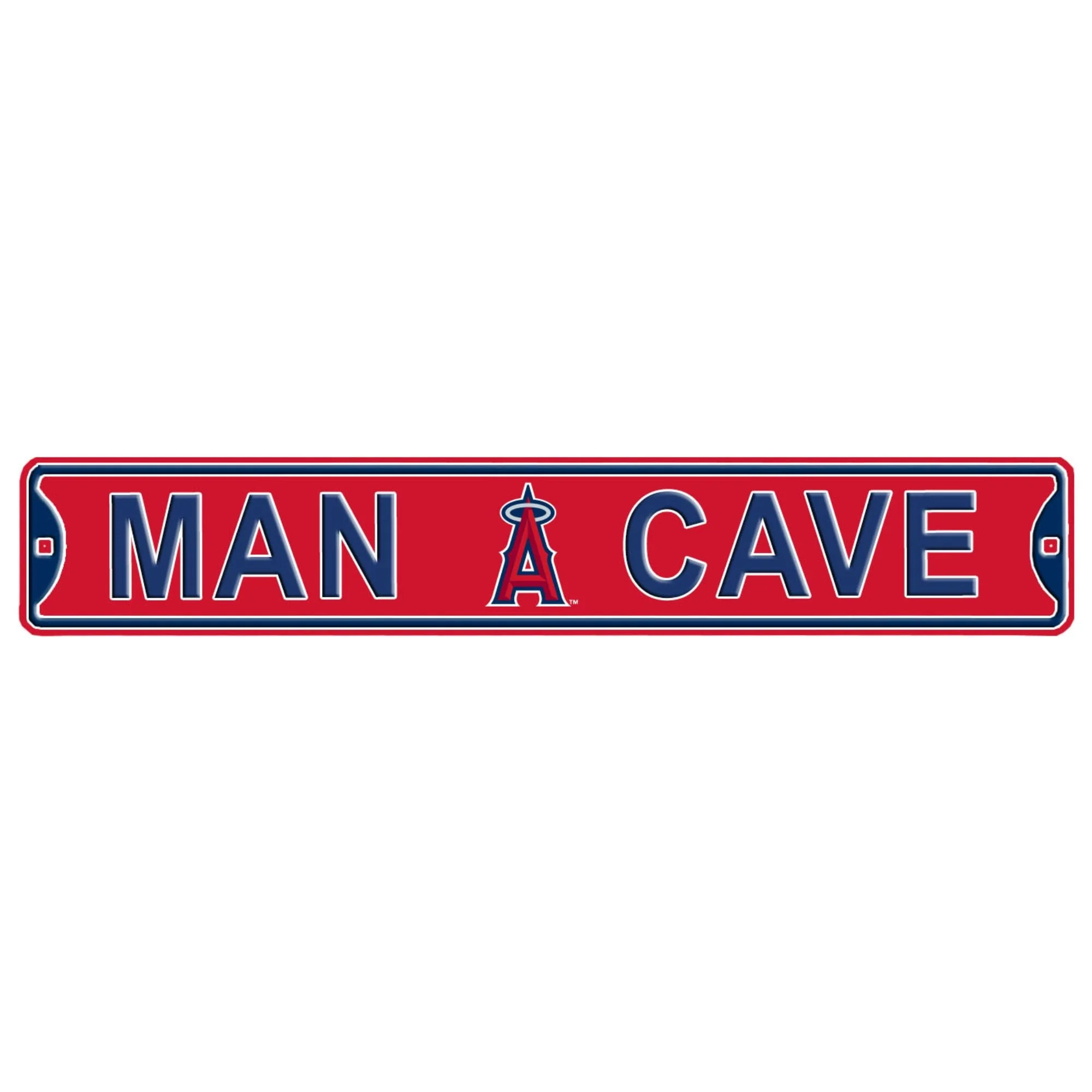 Los Angeles Angels- MAN CAVE - Embossed Steel Street Sign