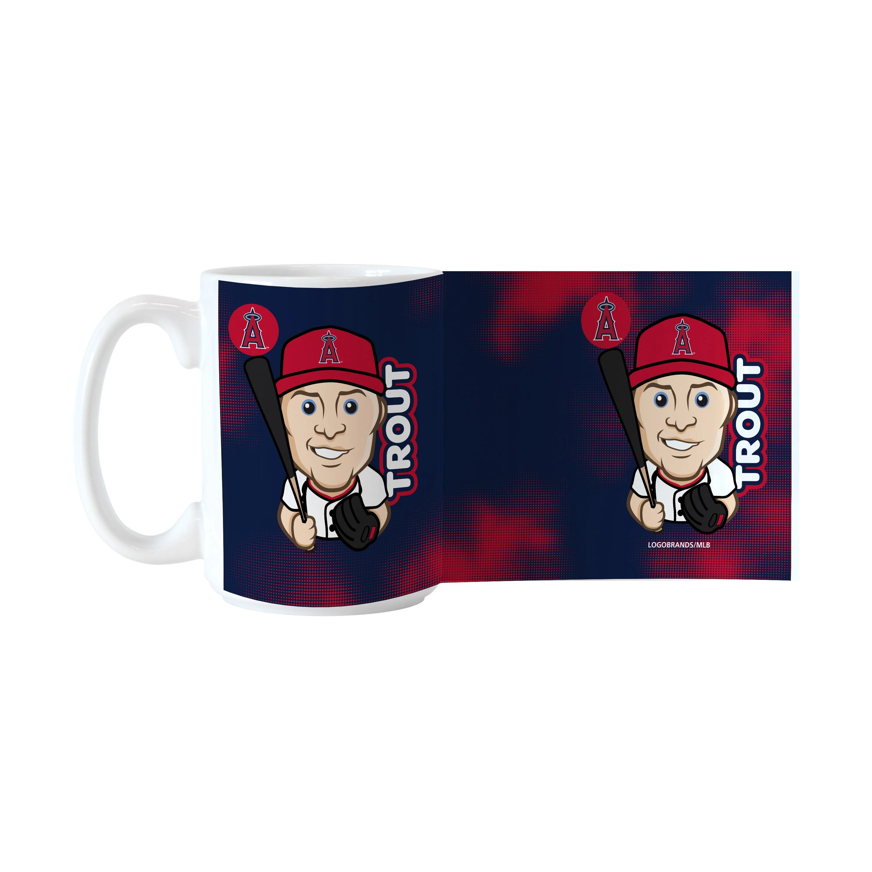 Los Angeles Angels Mike Trout Caricature 15oz Sublimated Mug - Image 2