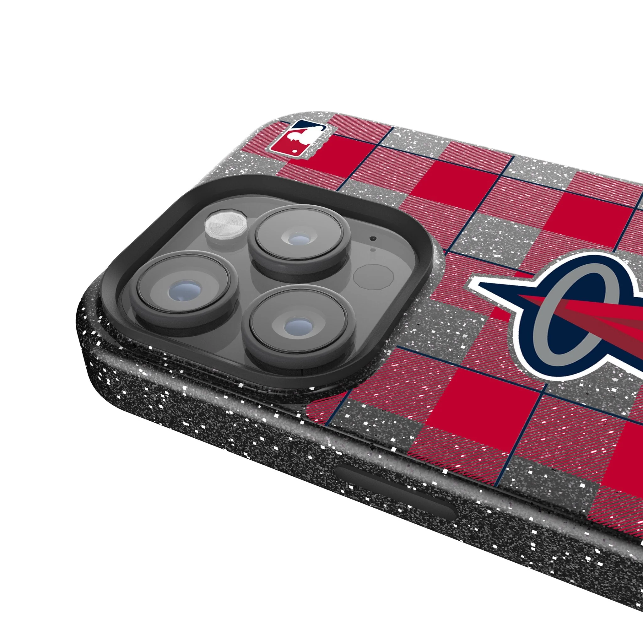 Los Angeles Angels Plaid Bling Phone Case - Image 4