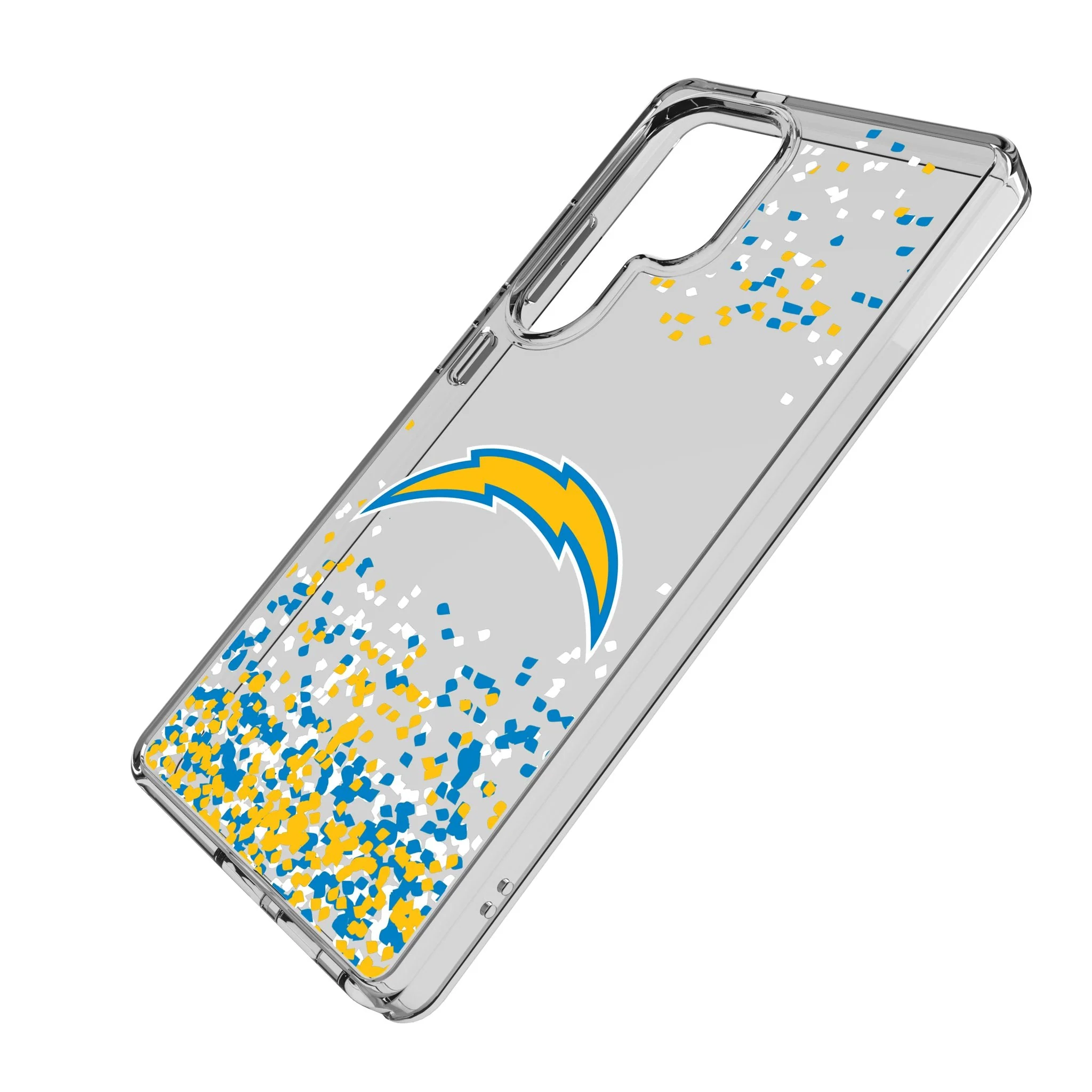 Los Angeles Chargers Confetti Clear Phone Case for Samsung Galaxy - Image 2