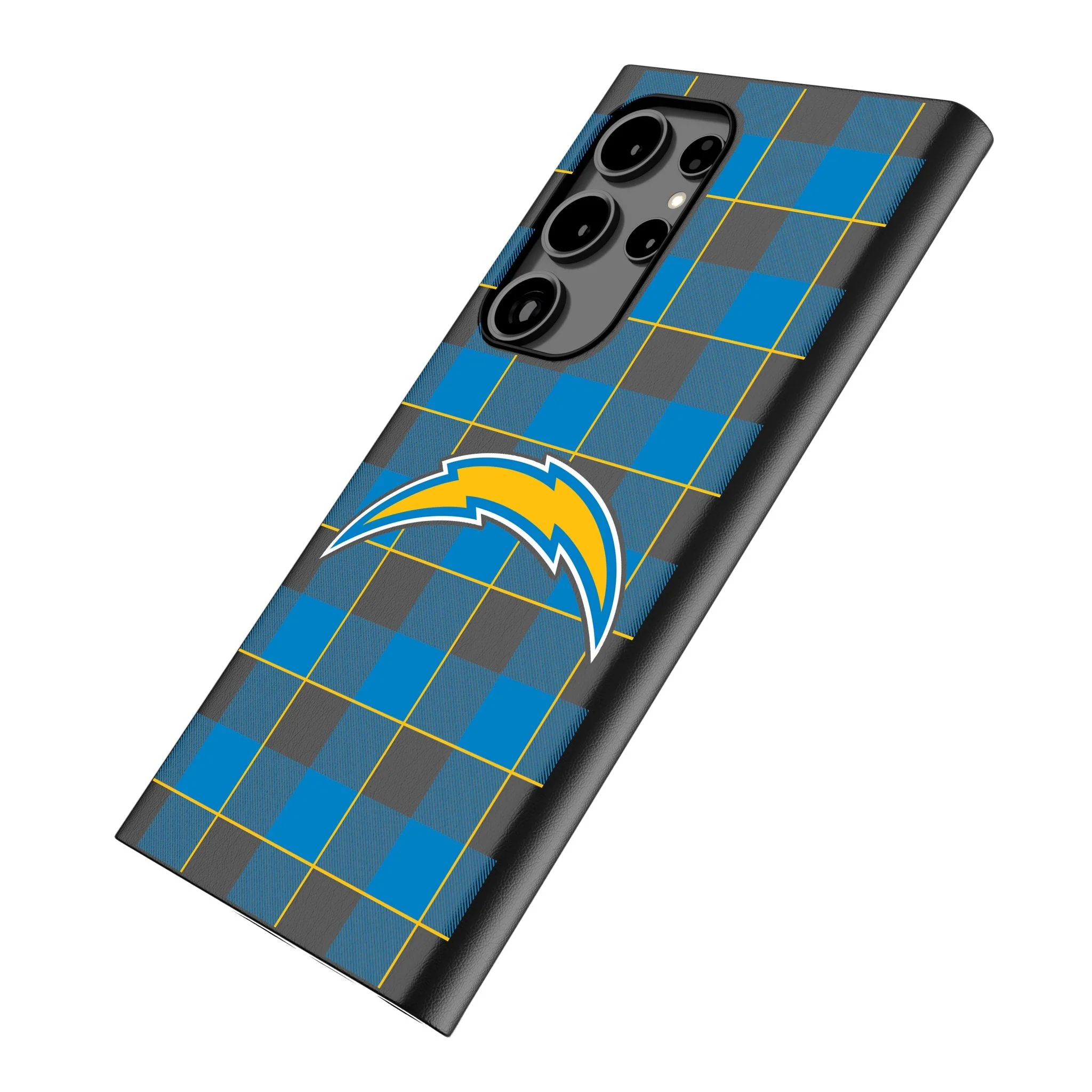 Los Angeles Chargers Plaid MagSafe Compatible Phone Case for Samsung Galaxy - Image 2