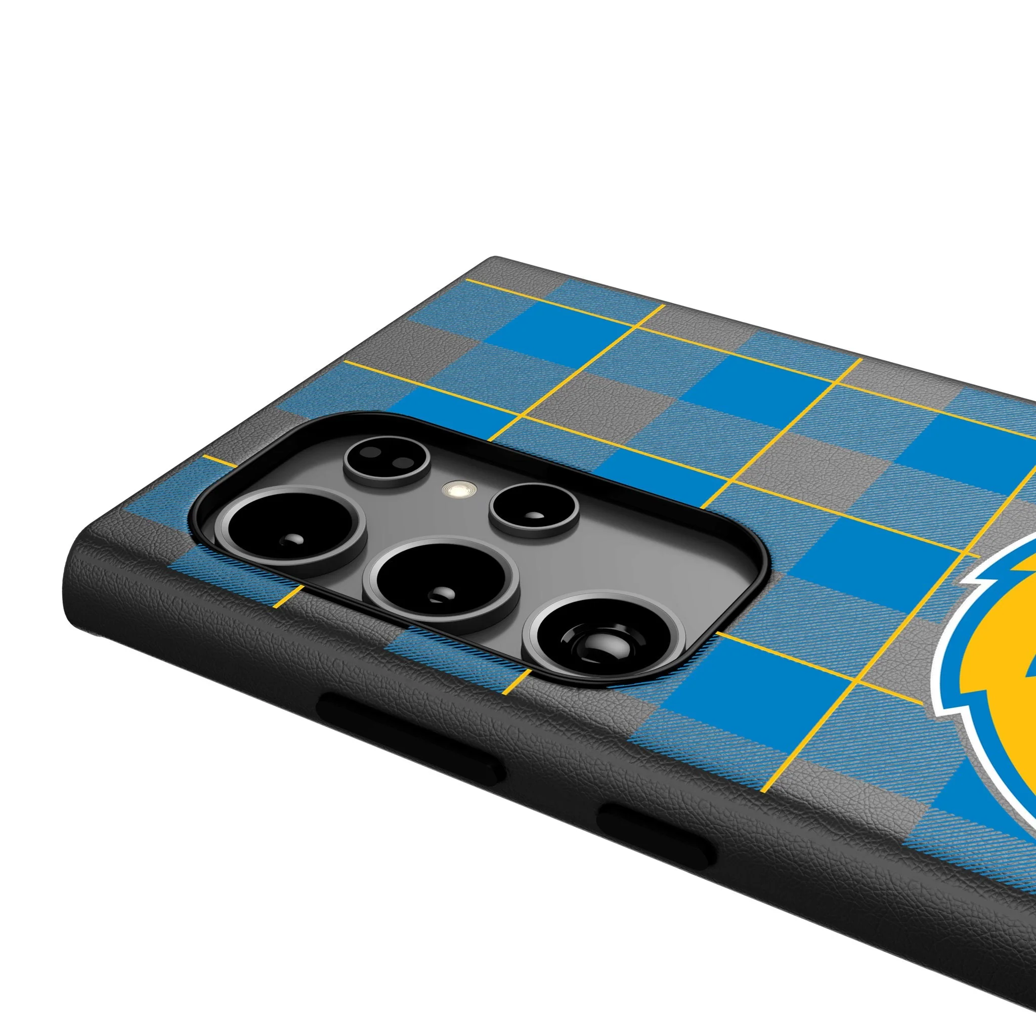 Los Angeles Chargers Plaid MagSafe Compatible Phone Case for Samsung Galaxy - Image 4