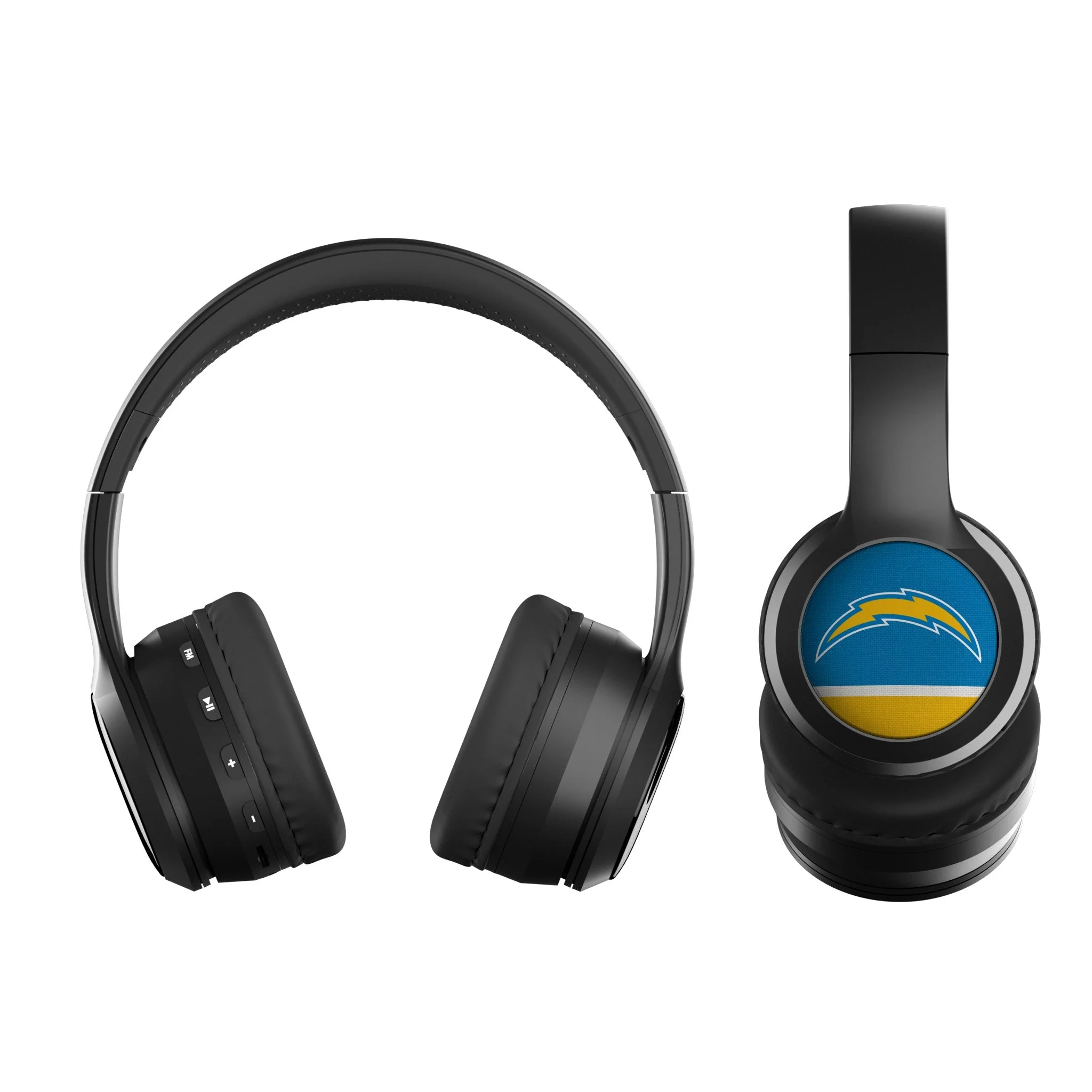 Los Angeles Chargers Stripe Wireless Over-Ear BT Headphones With Case - Image 2