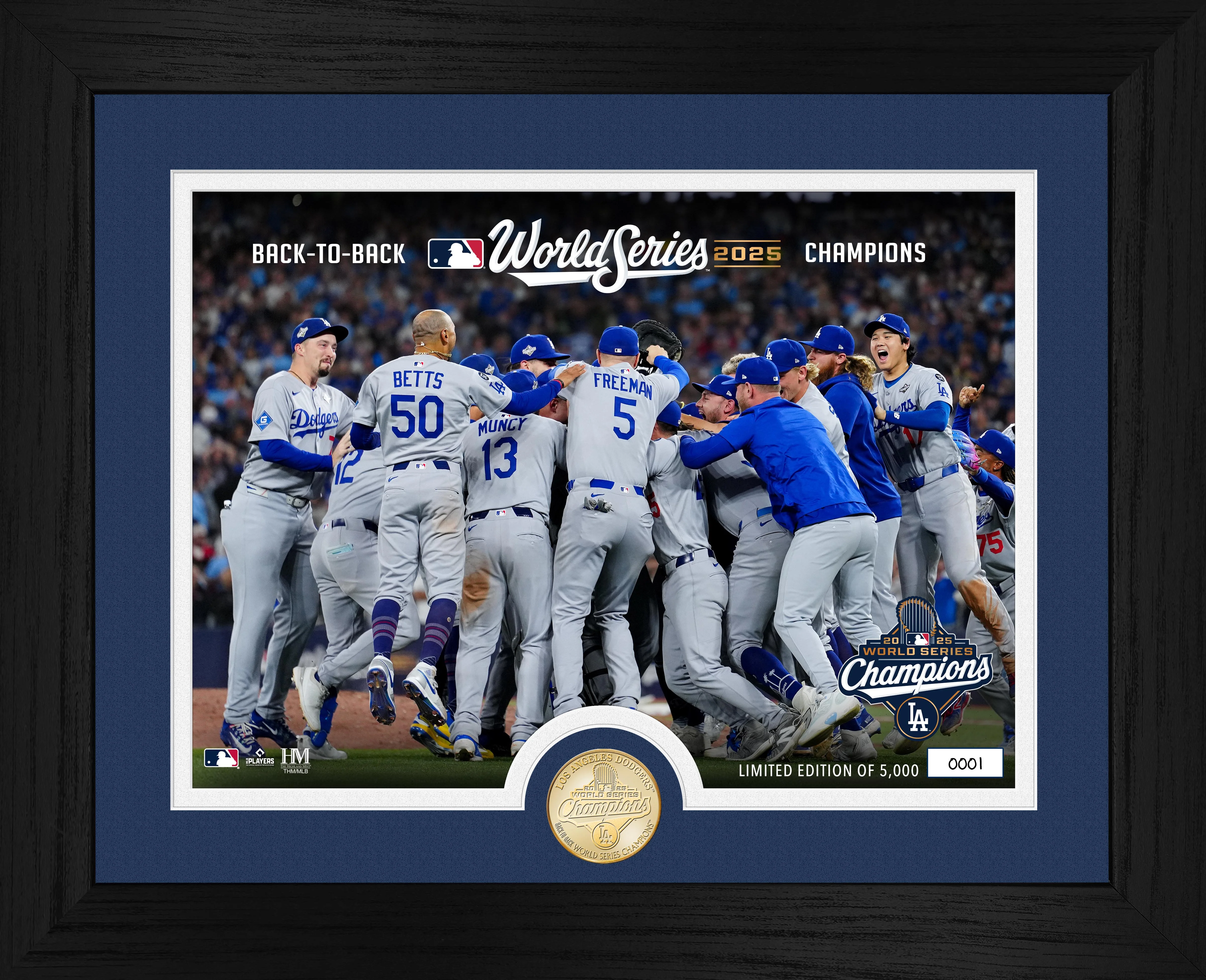 Los Angeles Dodgers 2025 World Series Champions Celebration Bronze Coin Photo Mint
