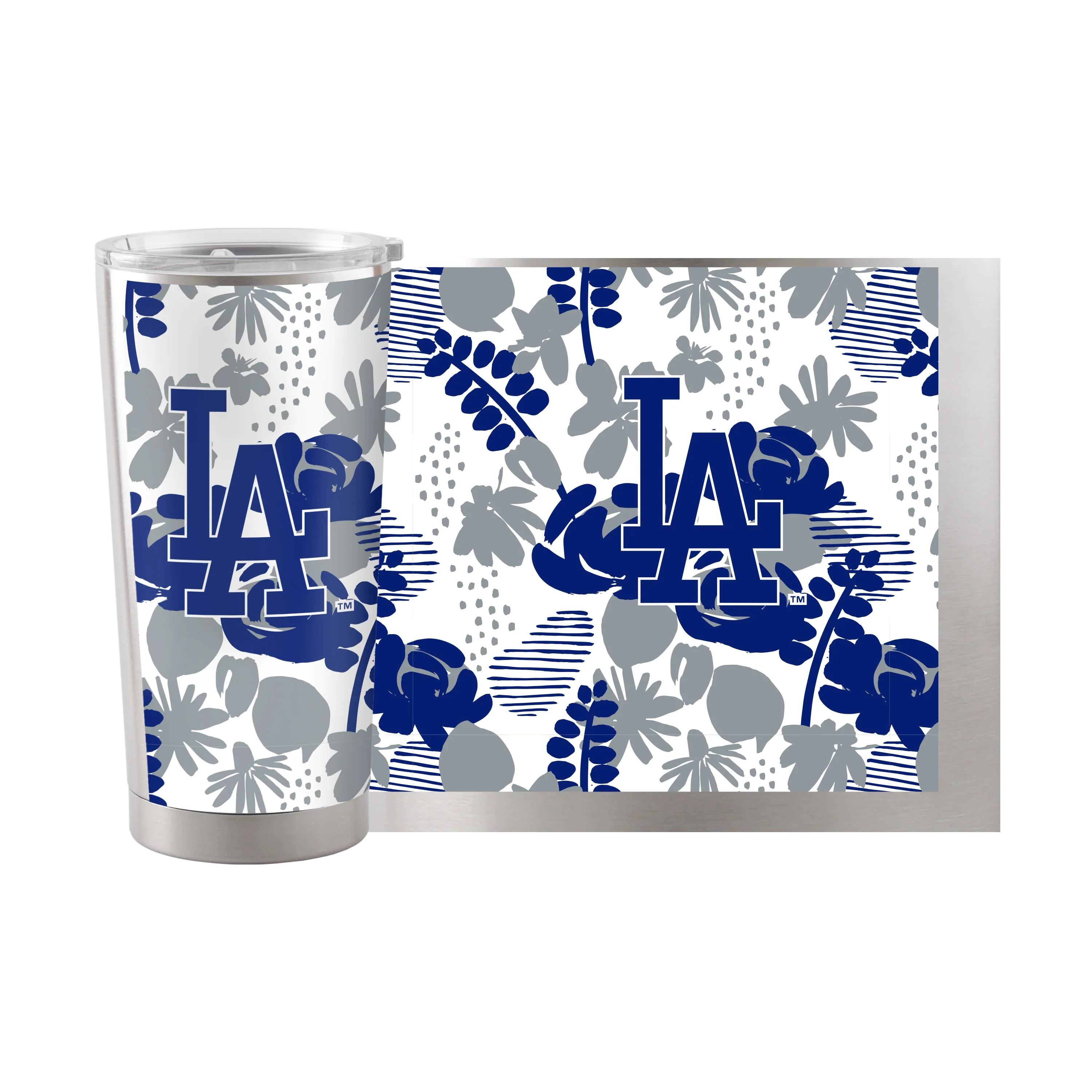Los Angeles Dodgers 20oz Floral Stainless Steel Tumbler - Image 2