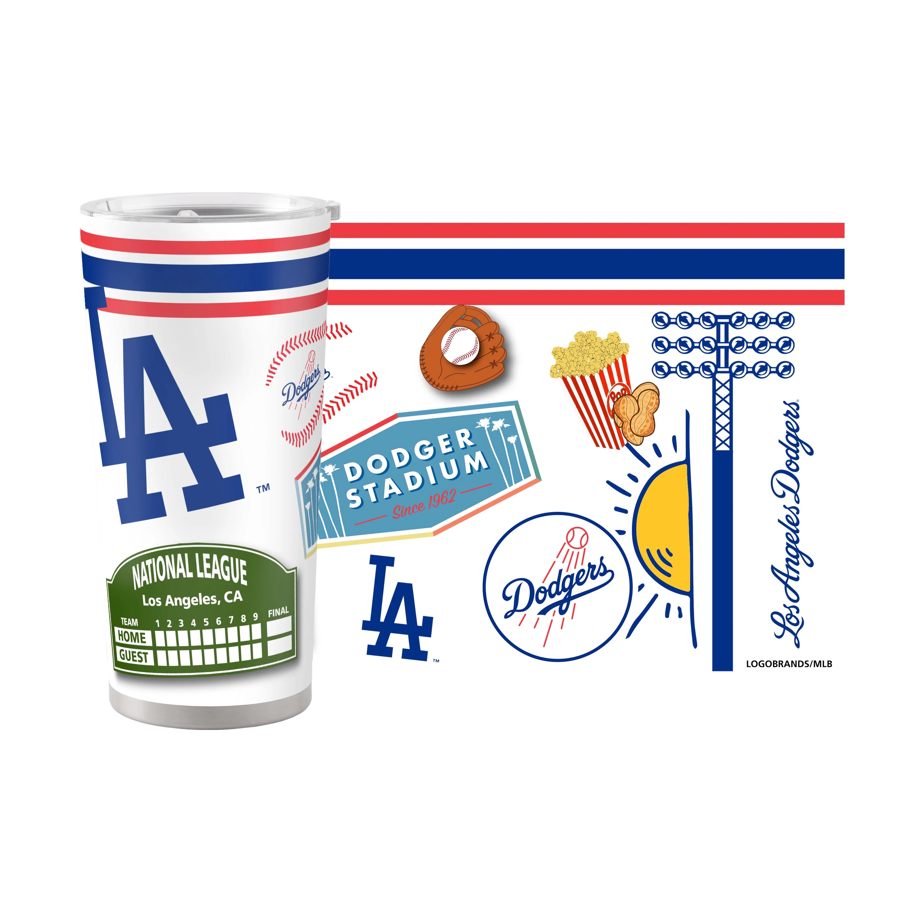 Los Angeles Dodgers 20oz Native Stainless Steel Tumbler - Image 2