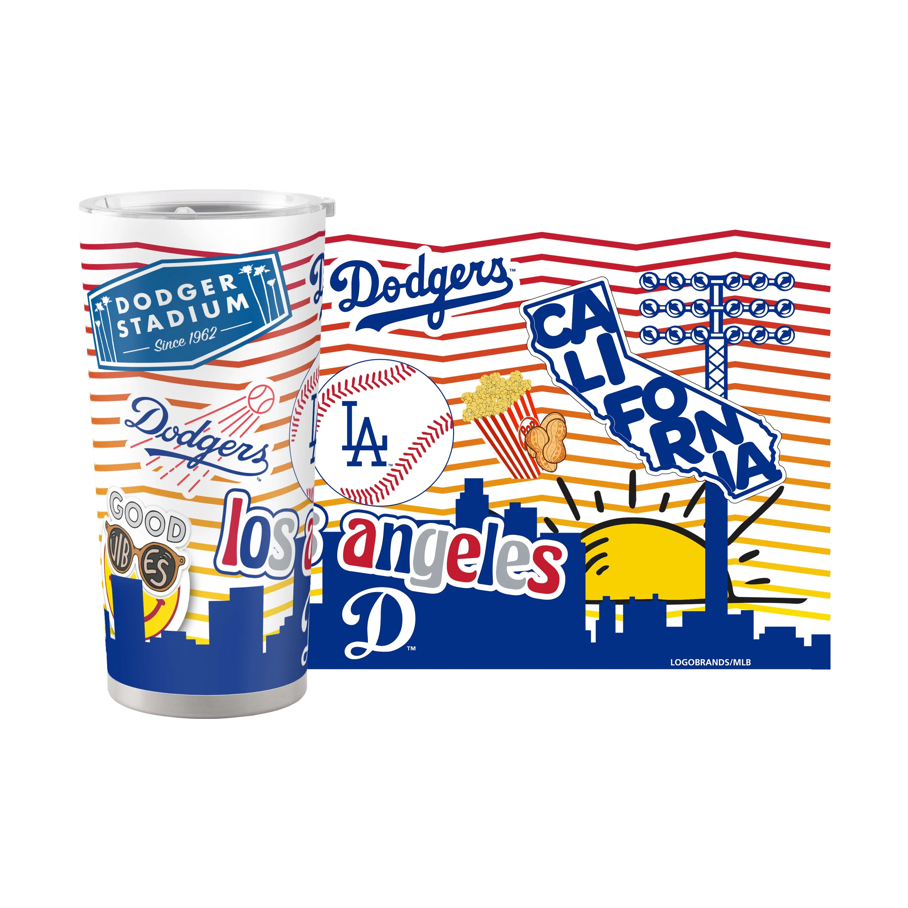 Los Angeles Dodgers Stadium 20oz Native Powder Coat Tumbler - Image 2