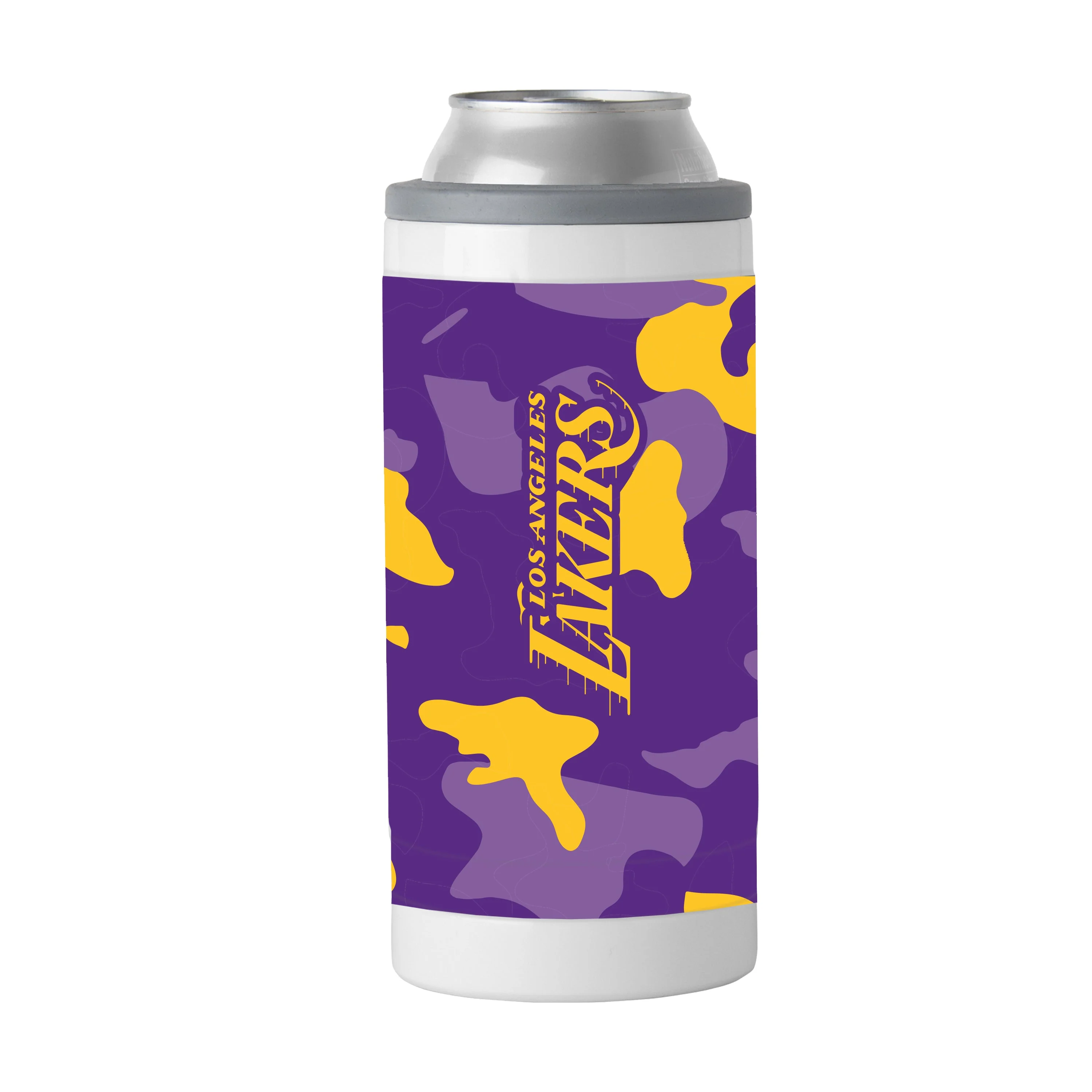 Los Angeles Lakers 12oz Camo Slim Can Coolie - Image 2