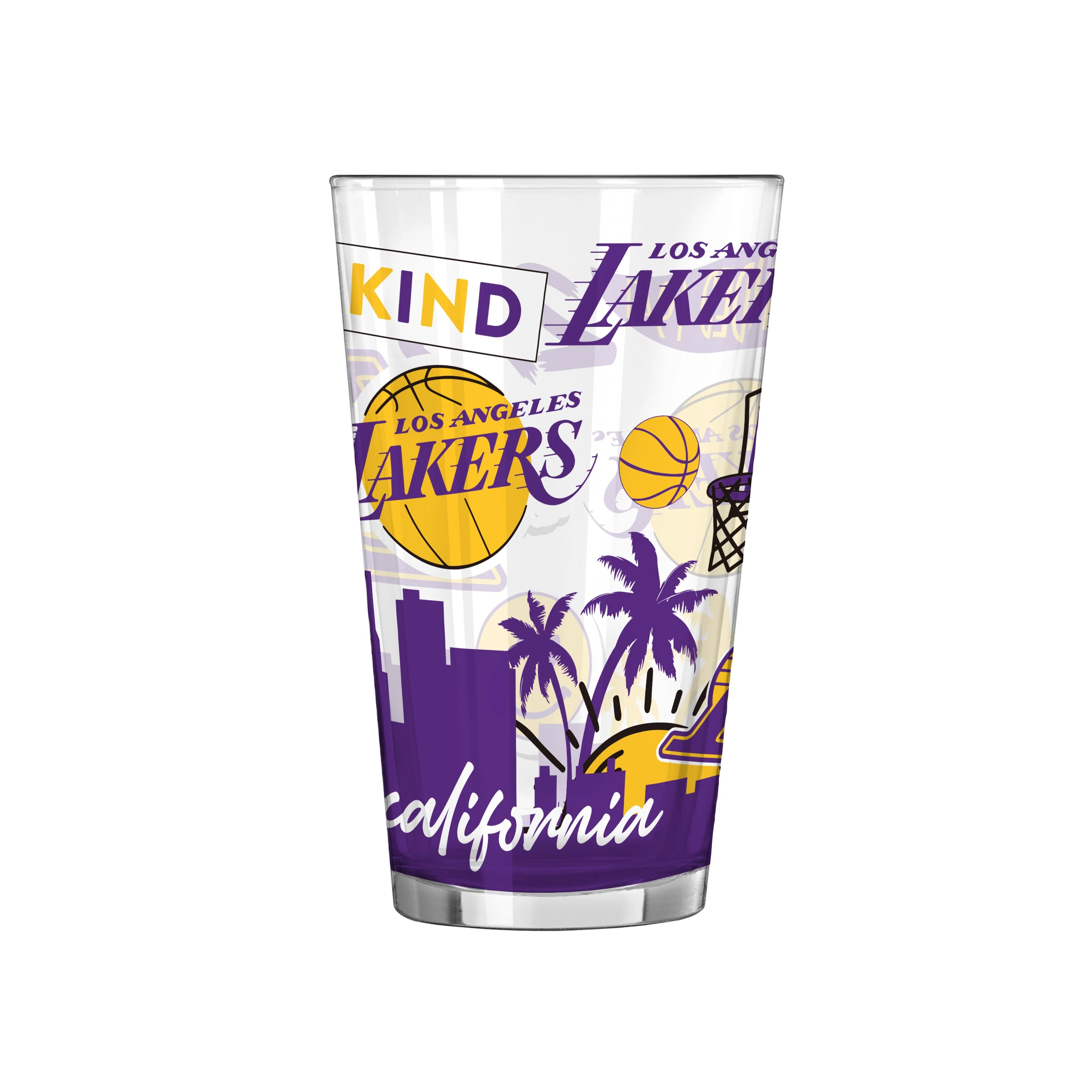 Los Angeles Lakers 16oz Native Pint Glass - Image 2