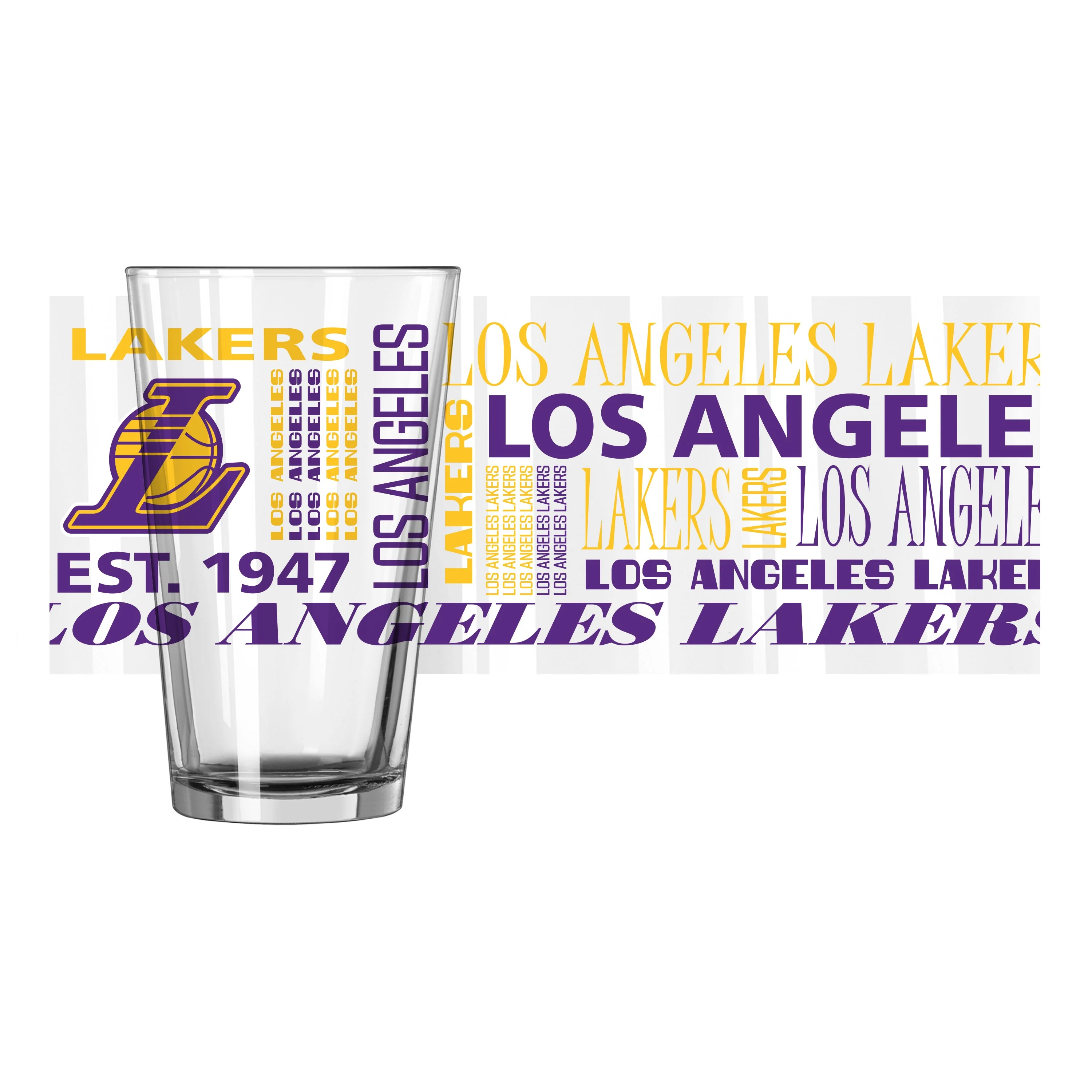 Los Angeles Lakers 16oz Spirit Pint Glass - Image 2