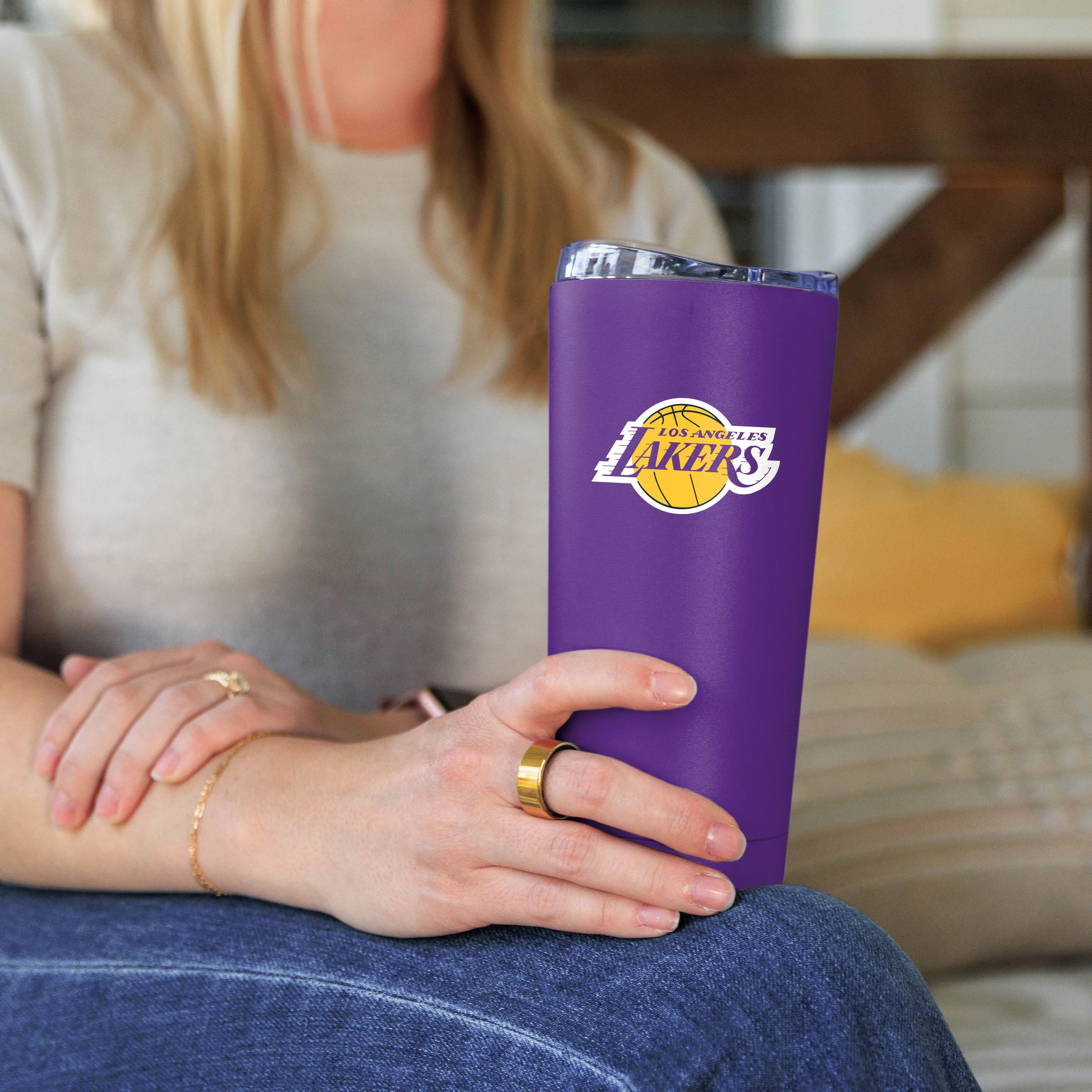Los Angeles Lakers 20oz Flipside Powder Coat Tumbler - Image 4