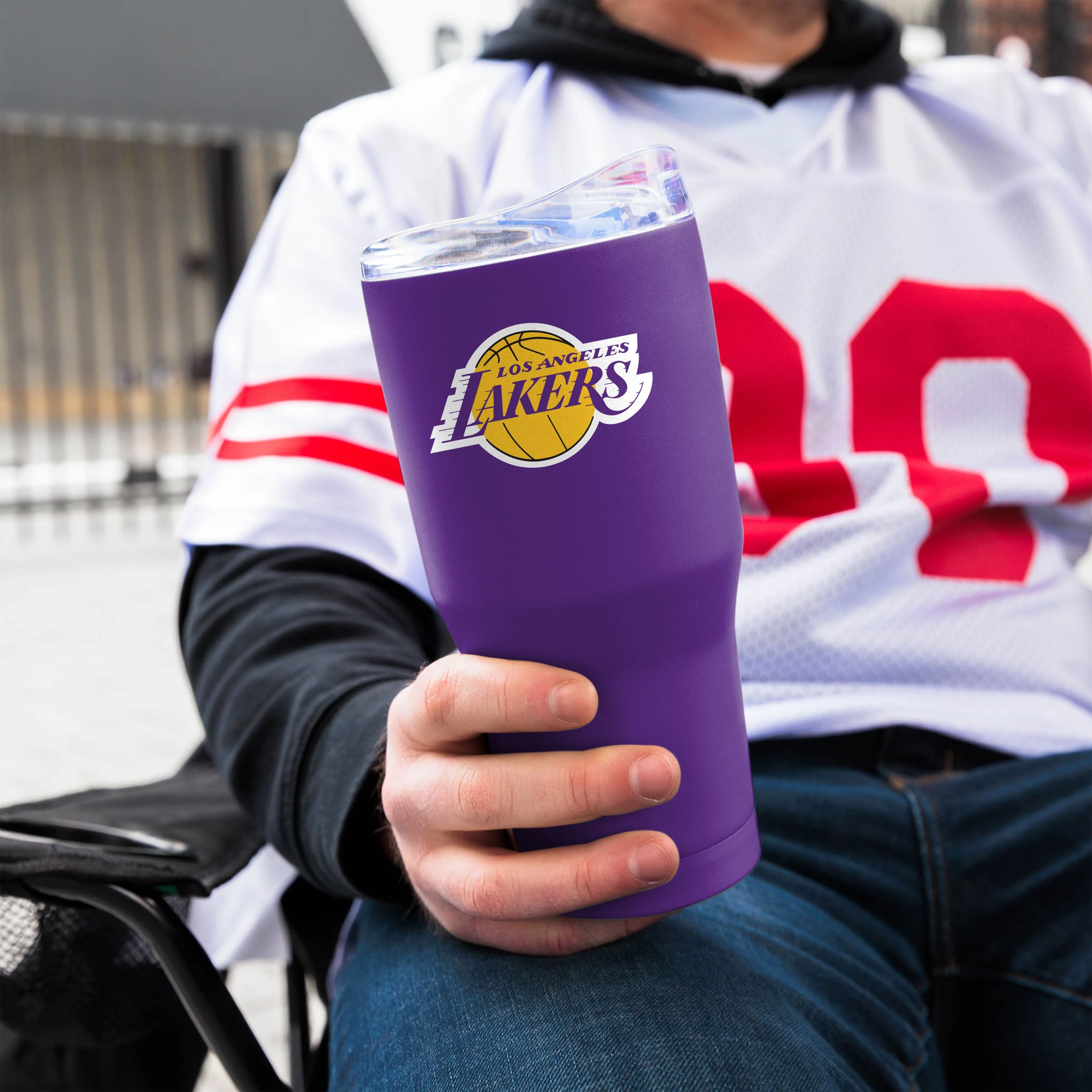 Los Angeles Lakers 30oz Flipside Powder Coat Tumbler - Image 4