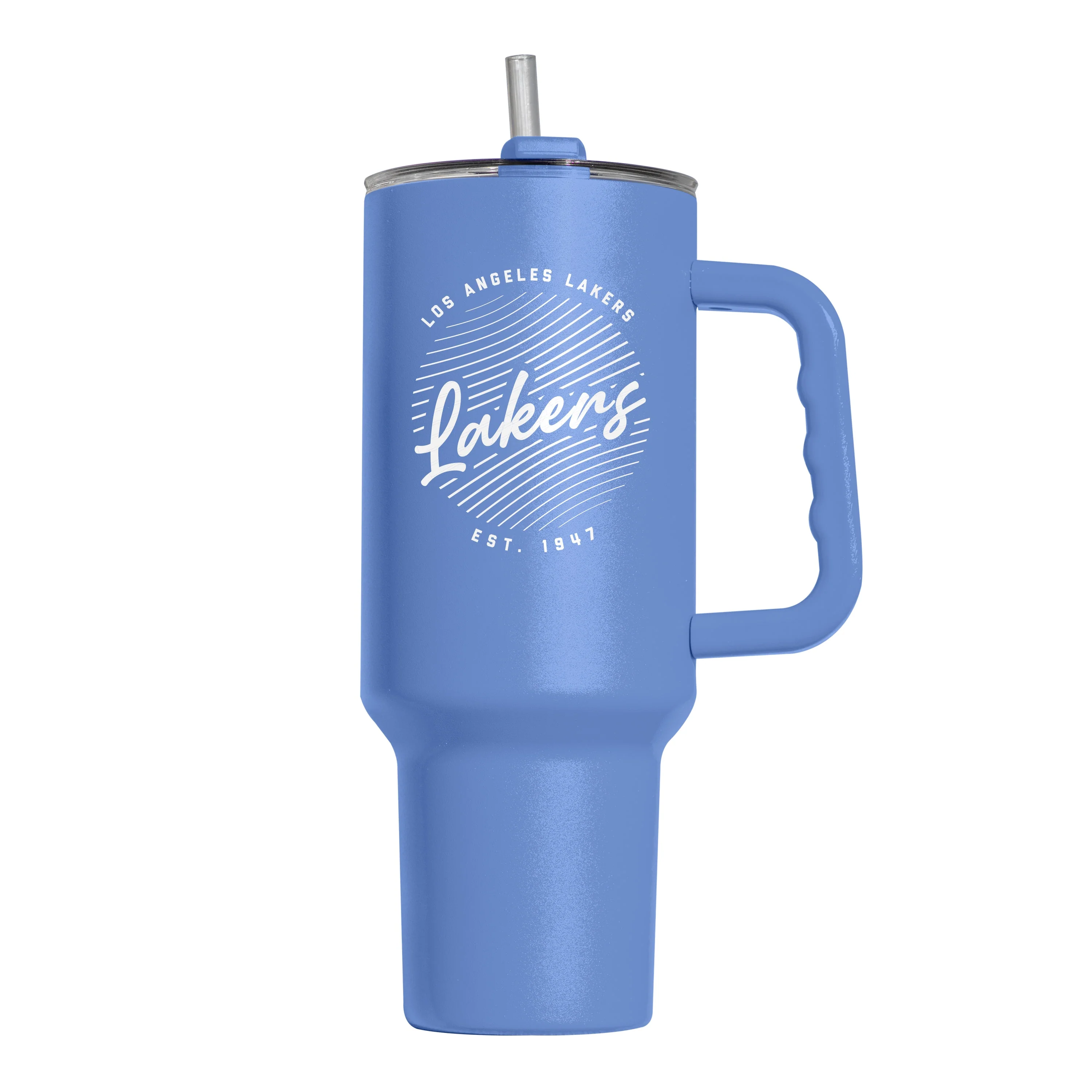 Los Angeles Lakers 40oz Retro Script Powder Coat Tumbler - Image 2