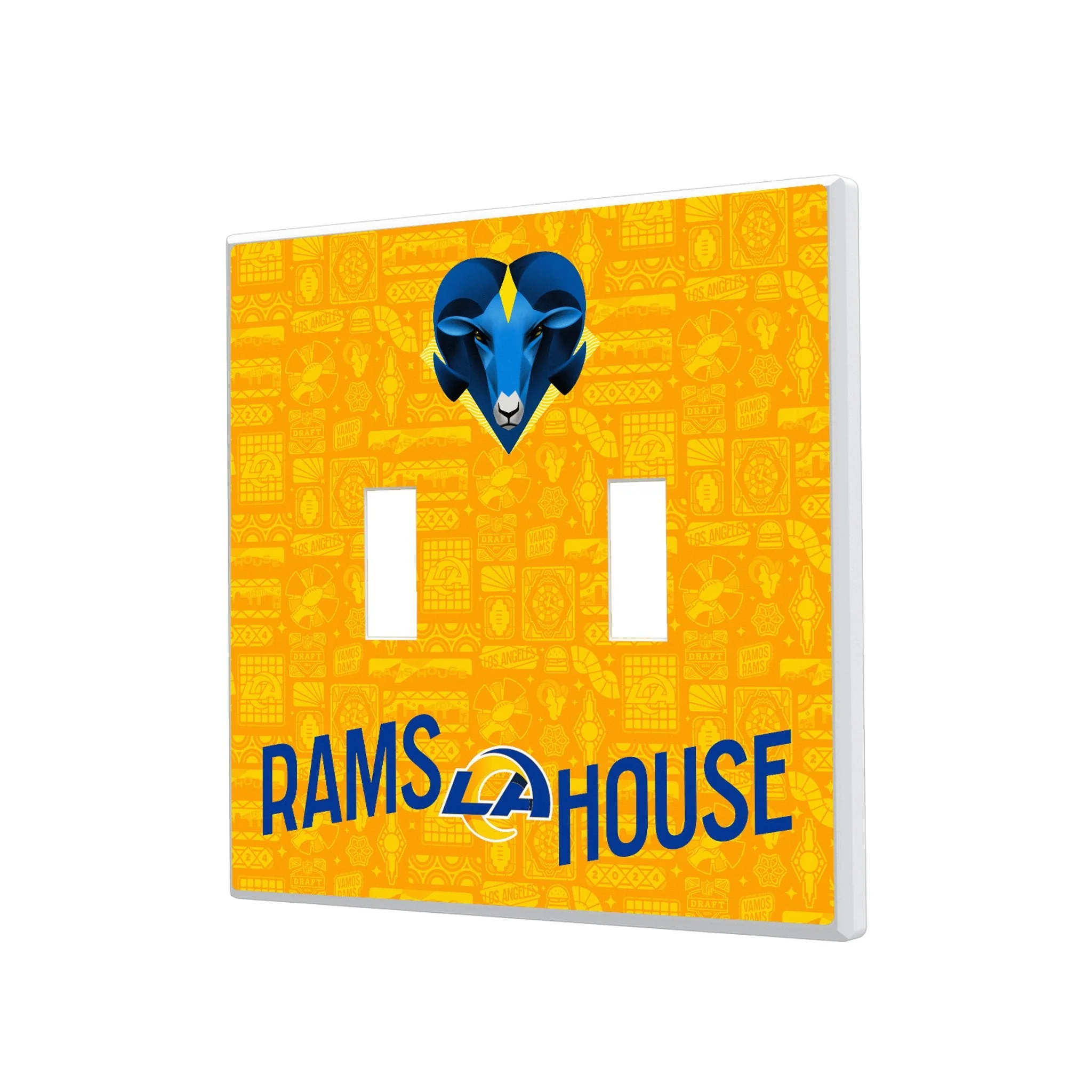 Los Angeles Rams 2024 Illustrated Limited Edition Hidden-Screw Light Switch Plate - Image 3