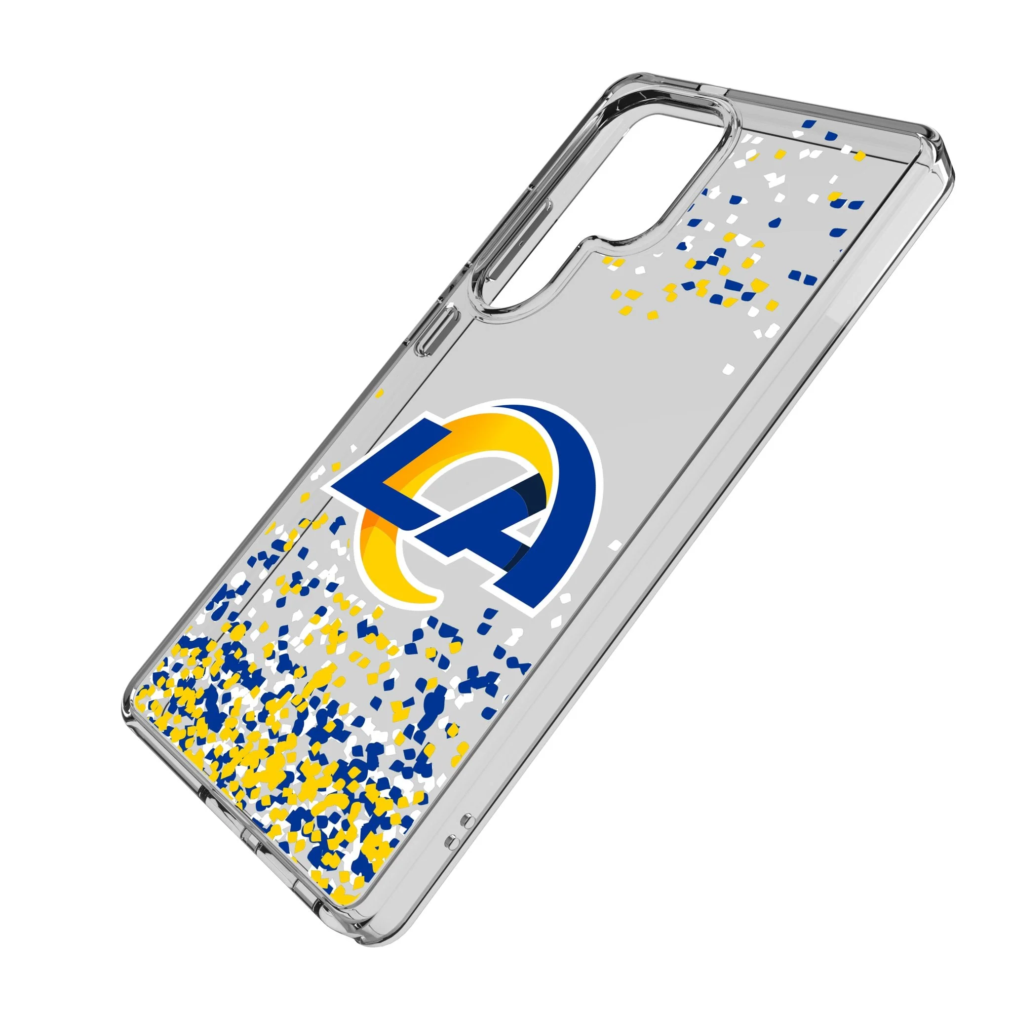 Los Angeles Rams Confetti Clear Phone Case for Samsung Galaxy - Image 2