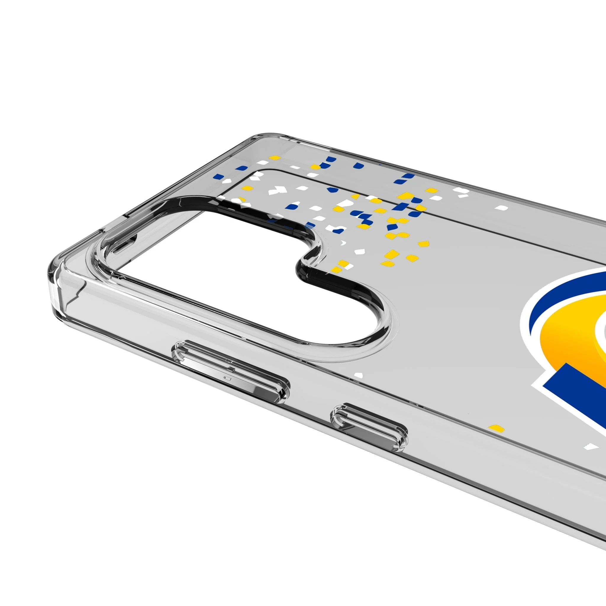 Los Angeles Rams Confetti Clear Phone Case for Samsung Galaxy - Image 3