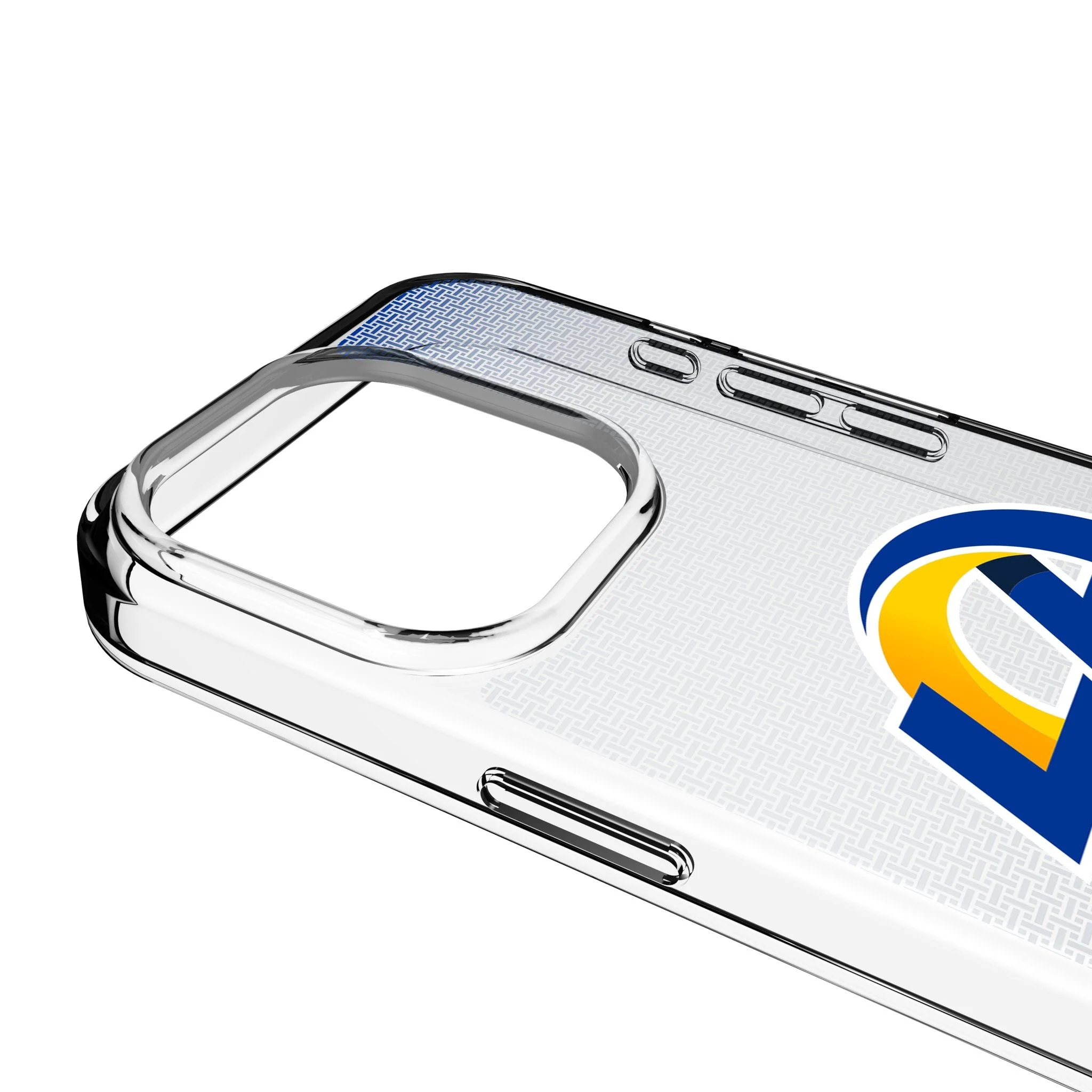 Los Angeles Rams Linen Clear Phone Case for Apple iPhone - Image 3