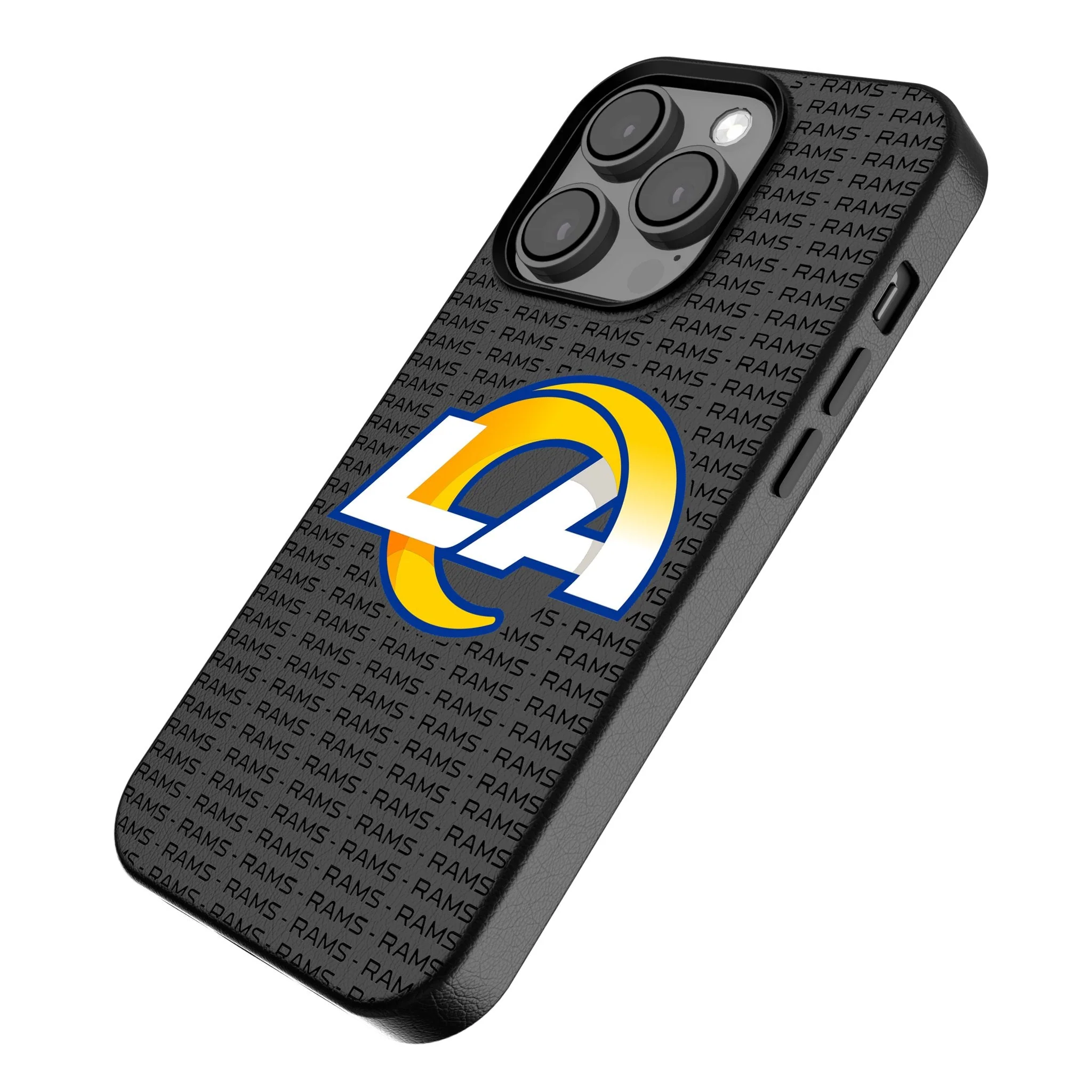 Los Angeles Rams Text Backdrop MagSafe Compatible Phone Case for Apple iPhone - Image 2