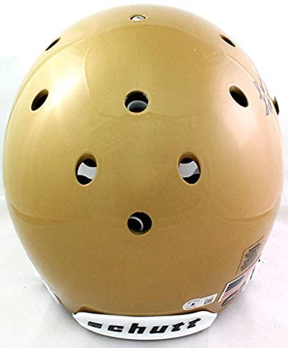 Lou Holtz Autographed Notre Dame Speed Authentic F/S Helmet w/Insc- Beckett W Black - Image 3