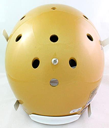 Lou Holtz Autographed Notre Dame Speed Full Size Helmet w/NAT- Beckett W Black - Image 3