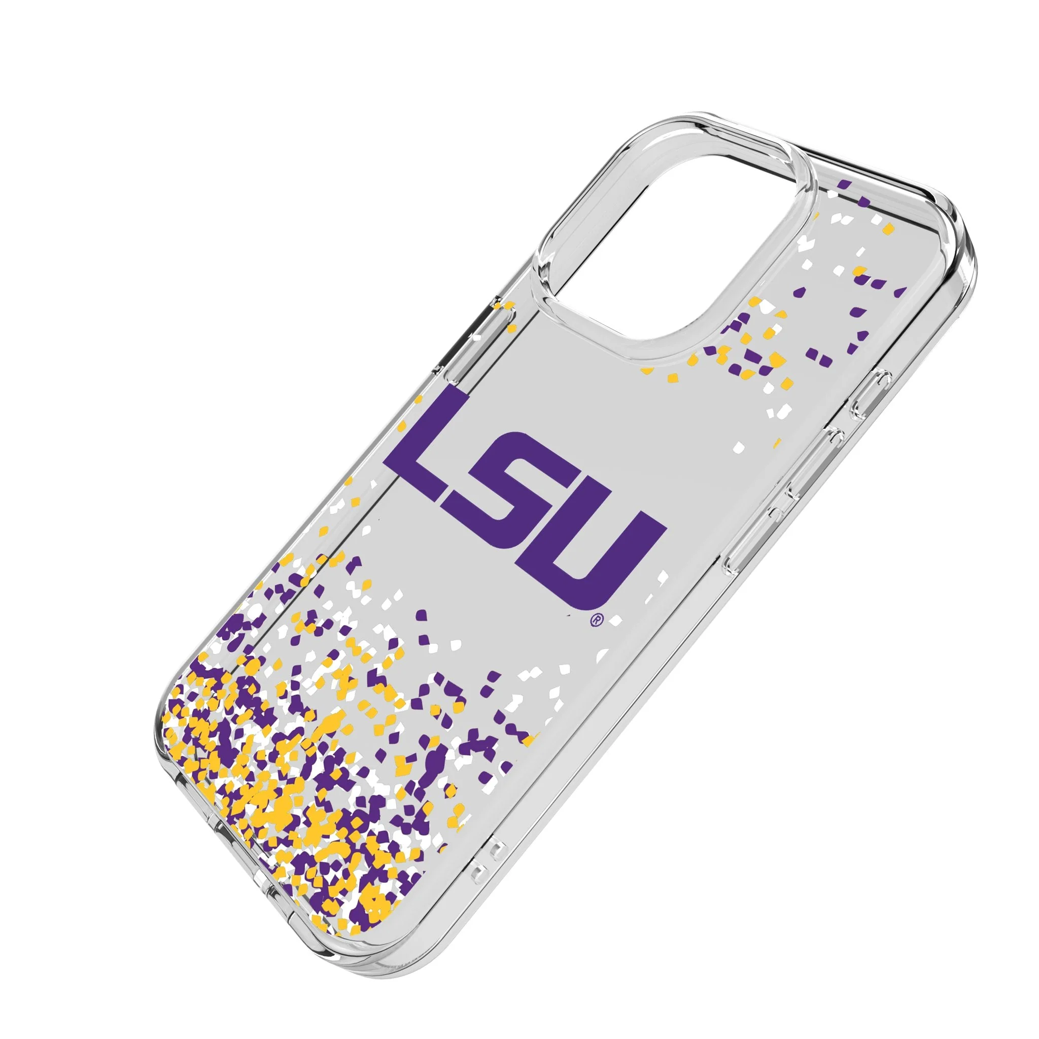 Louisiana State University Tigers Confetti Clear Phone Case for Apple iPhone - Image 2