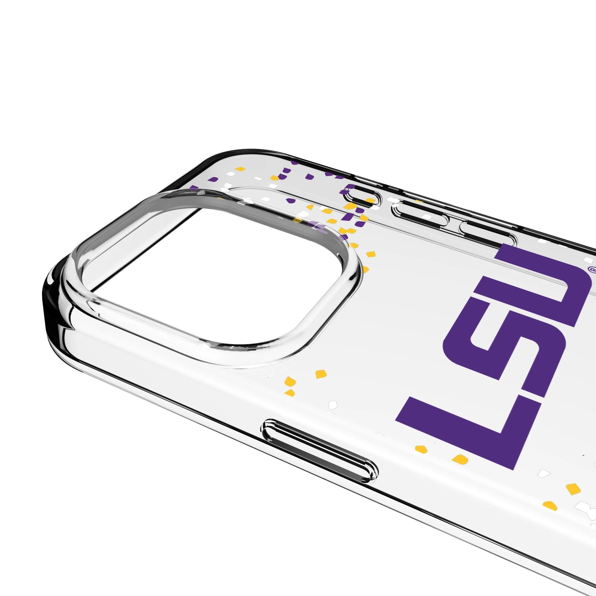 Louisiana State University Tigers Confetti Clear Phone Case for Apple iPhone - Image 3