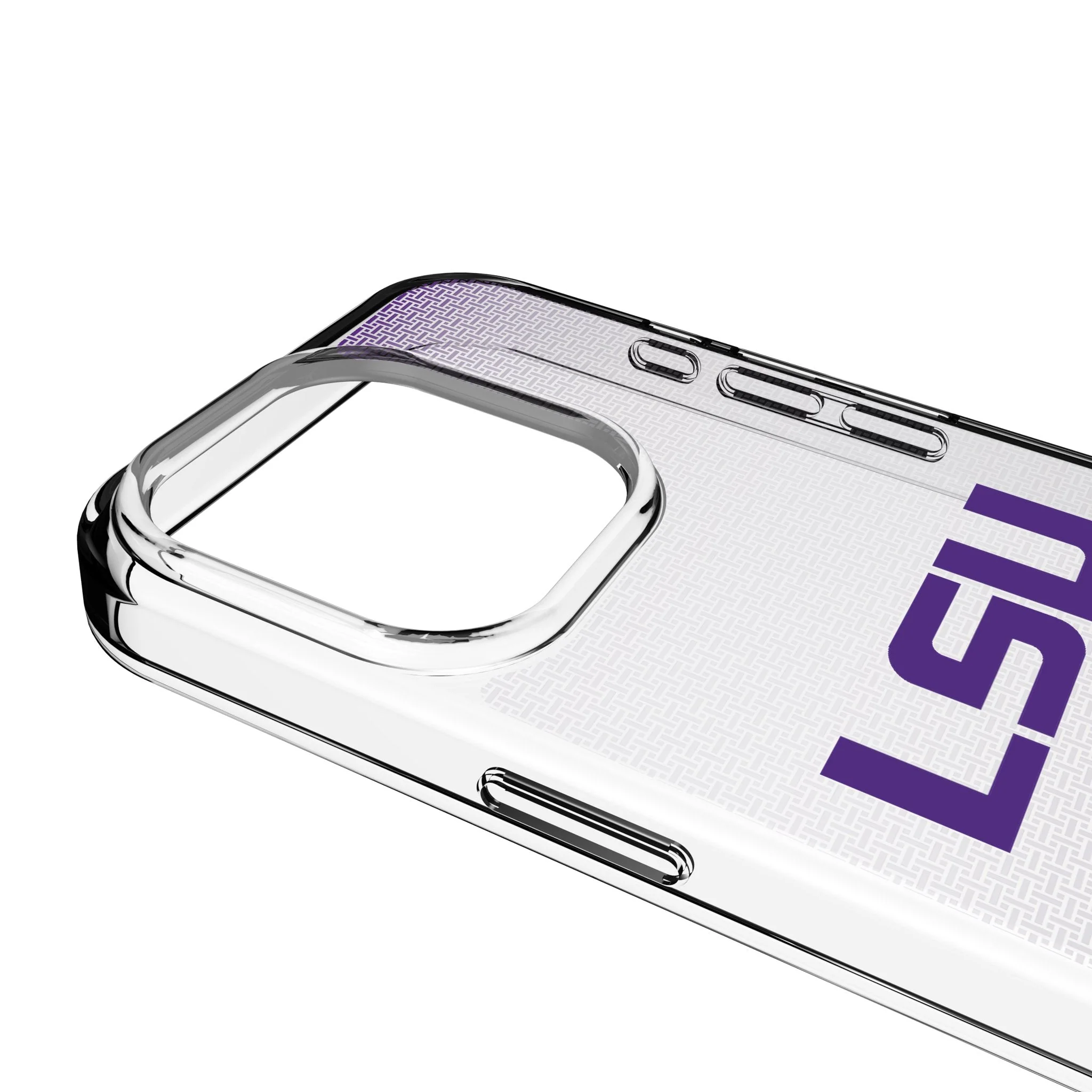 Louisiana State University Tigers Linen Clear Phone Case for Apple iPhone - Image 3