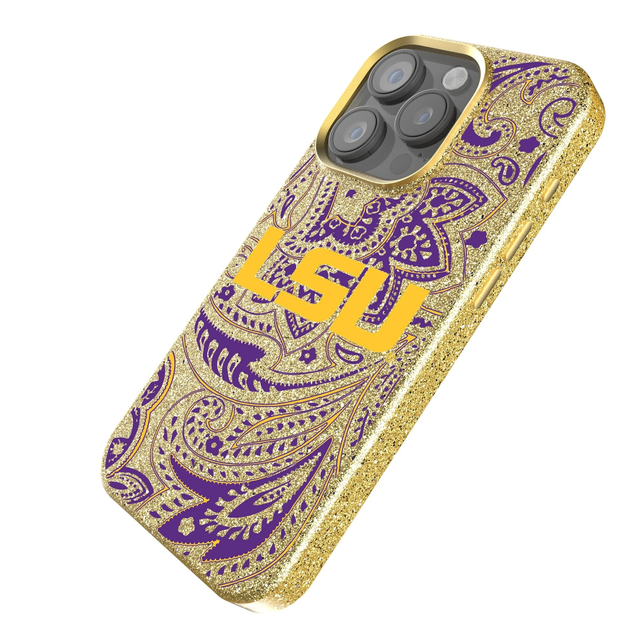Louisiana State University Tigers Paisley Bling Phone Case - Image 2