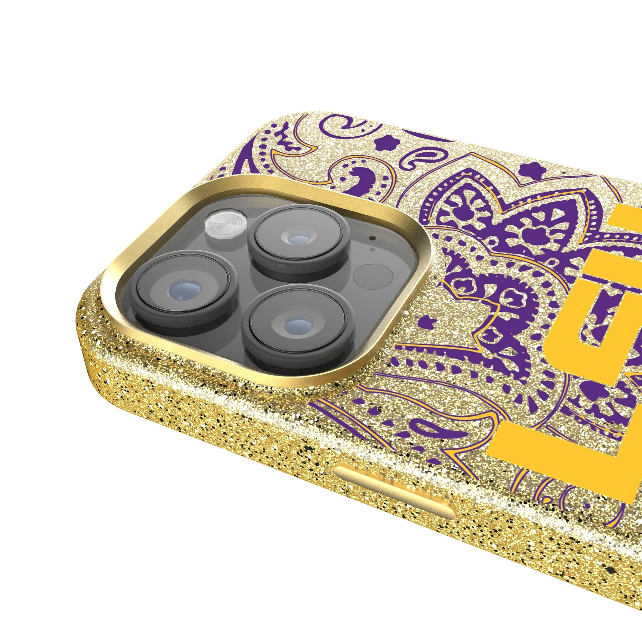 Louisiana State University Tigers Paisley Bling Phone Case - Image 4