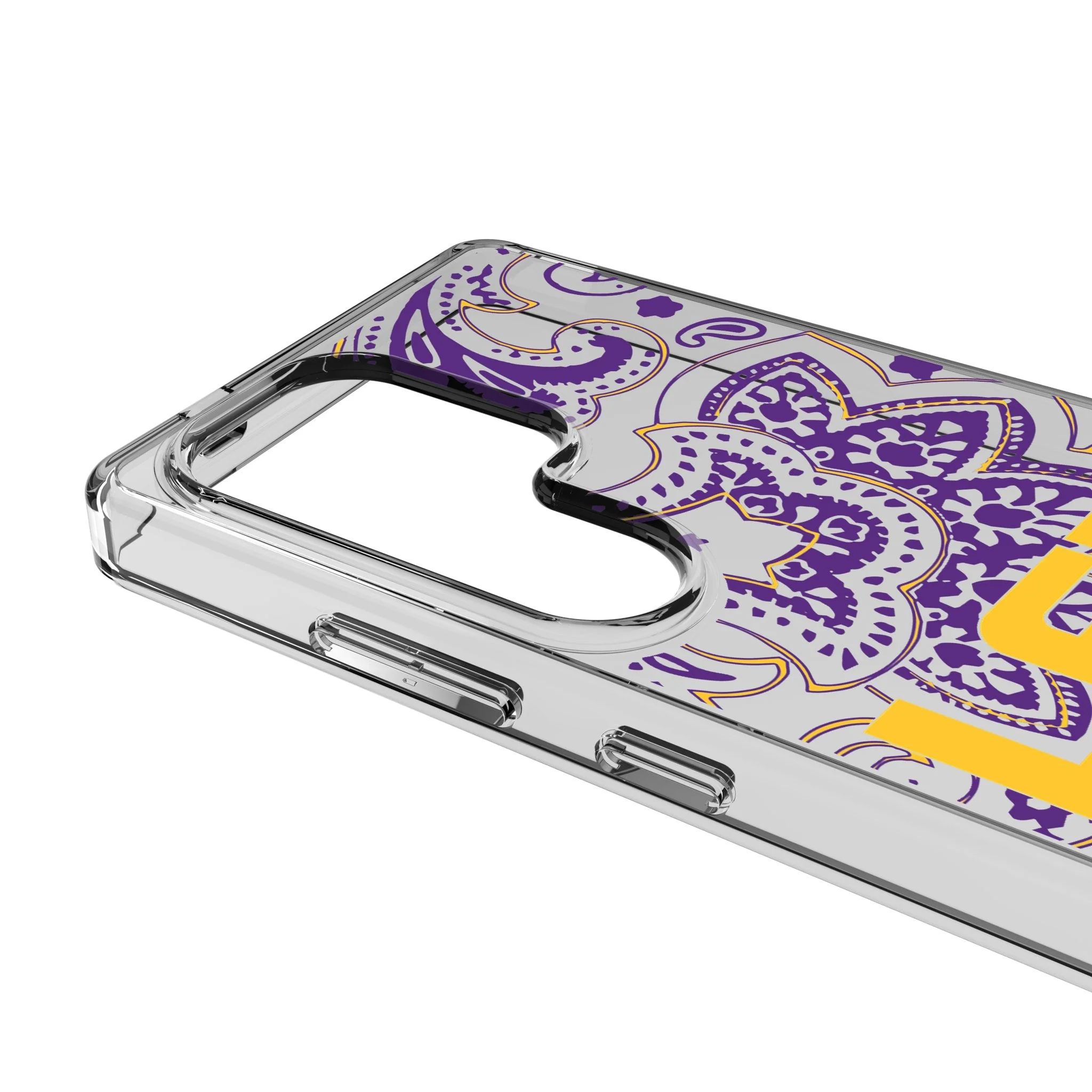 Louisiana State University Tigers Paisley Clear Phone Case for Samsung Galaxy - Image 3