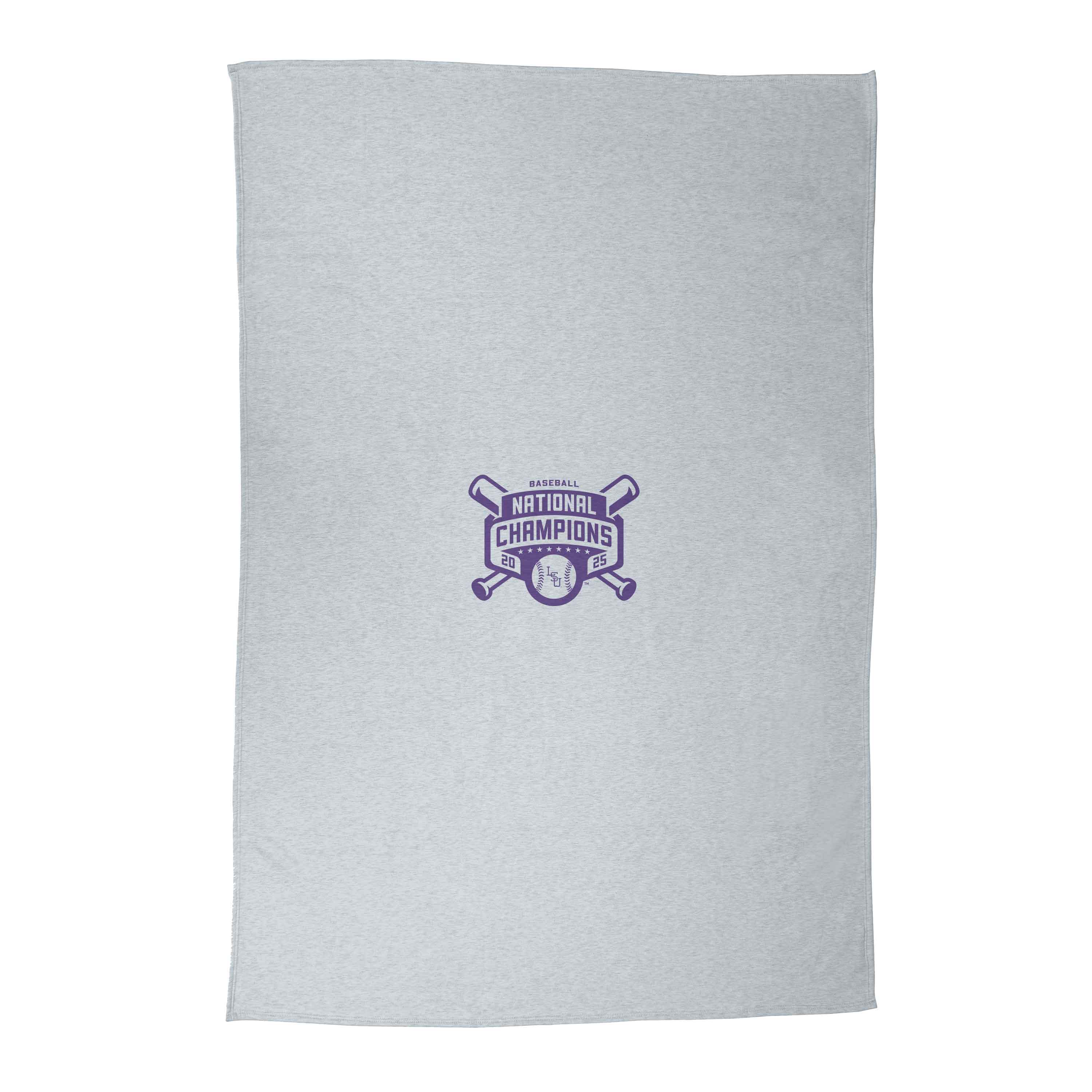 LSU 2025 Baseball Champions Sublimated Sweatshirt Blanket