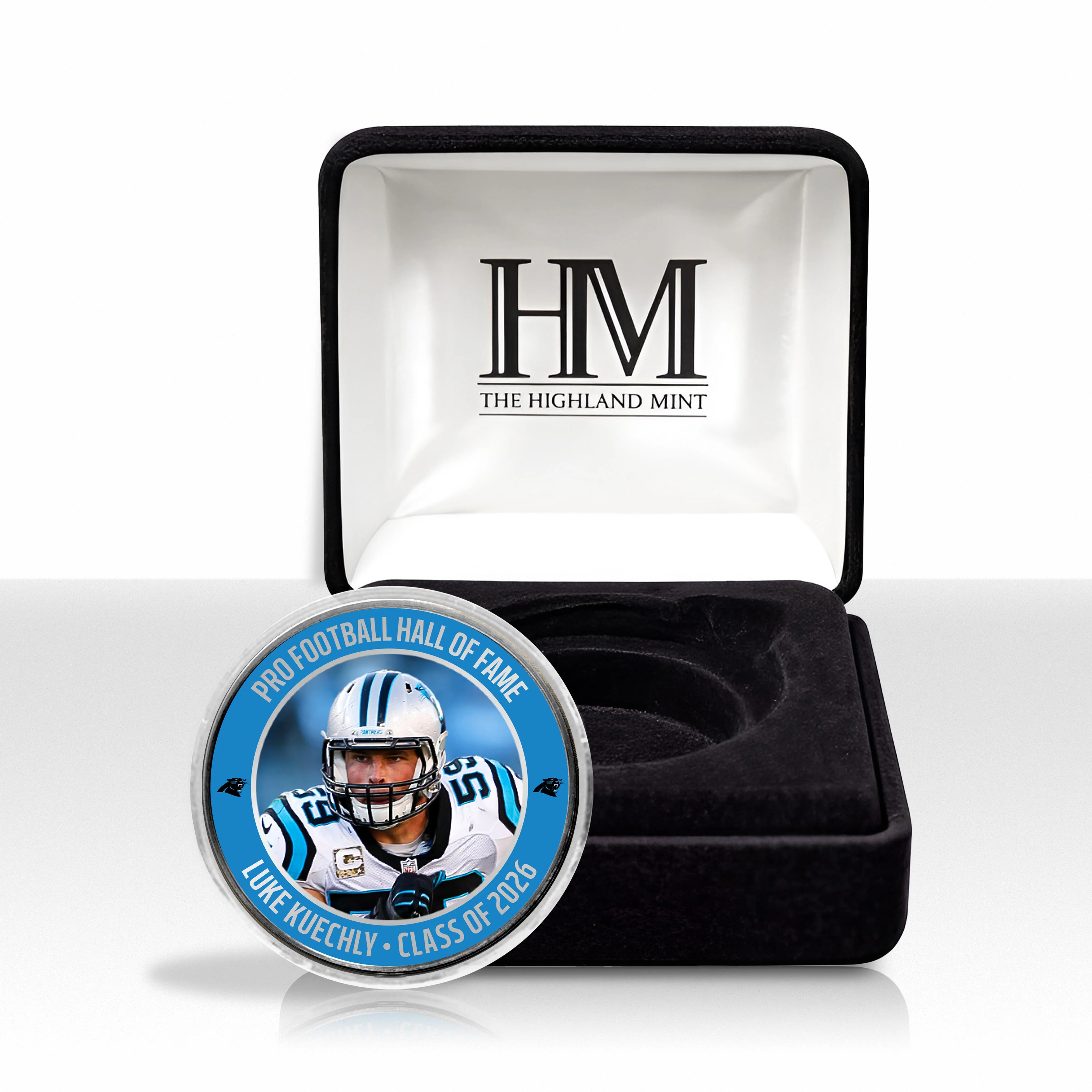 Luke Kuechly 2026 NFL Hall of Fame Induction Silver Plated Coin - Image 4