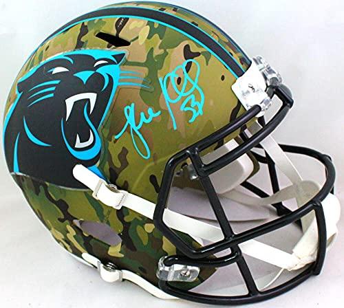 Luke Kuechly Autographed Carolina Panthers Camo F/S Helmet- Beckett W Baby Blue