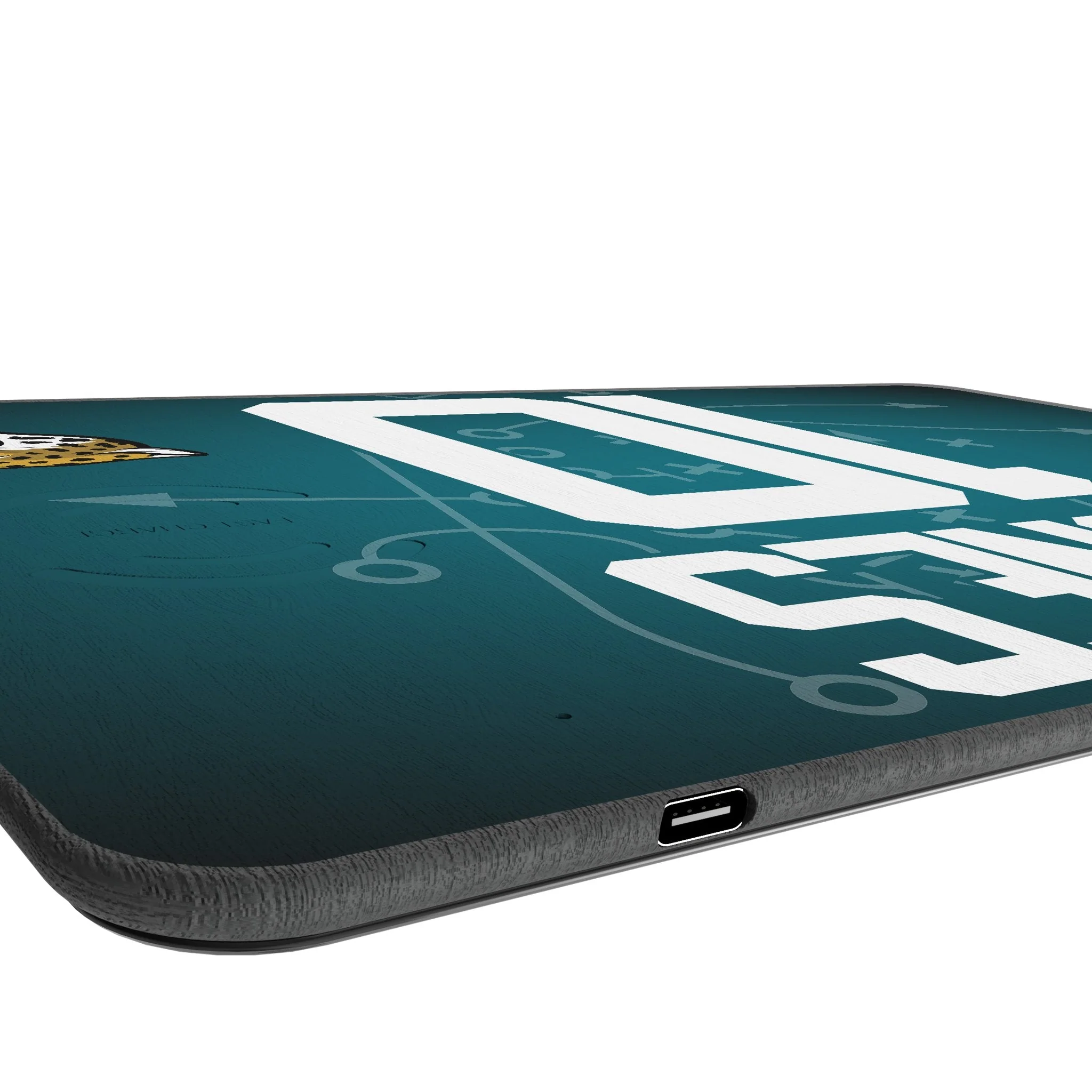 Mac Jones Jacksonville Jaguars 10 Game Tactic 15-Watt Wireless Charger and Mouse Pad - Image 3