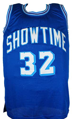 Magic Johnson Autographed Blue Los Angeles Jersey-Beckett W Hologram Black - Image 4
