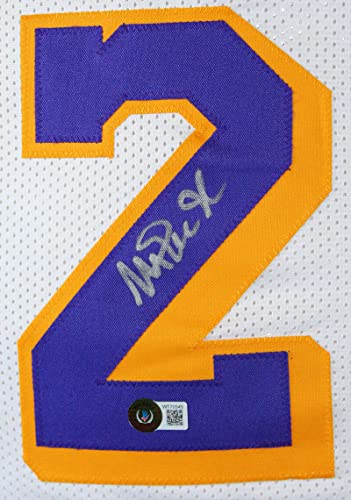 Magic Johnson Autographed White Los Angeles Jersey-Beckett W Hologram Silver - Image 5