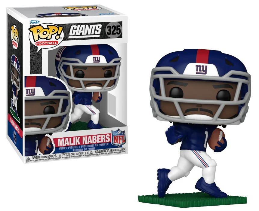 Malik Nabers Funko Pop #325 - New York Giants NFL Debut Rookie Vinyl Figure - Image 3