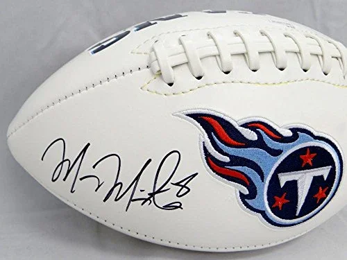 Marcus Mariota Autographed Tennessee Titans Logo Football- JSA Witnessed Auth - Image 2