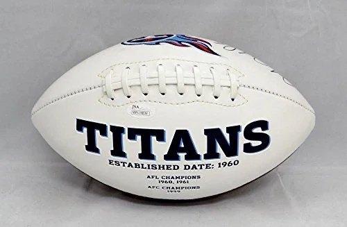 Marcus Mariota Autographed Tennessee Titans Logo Football- JSA Witnessed Auth - Image 3