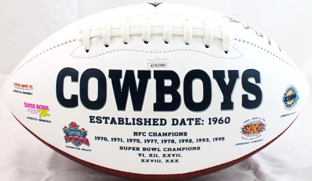Marion Barber Autographed Cowboys Logo Football-JSA W Black - Image 5