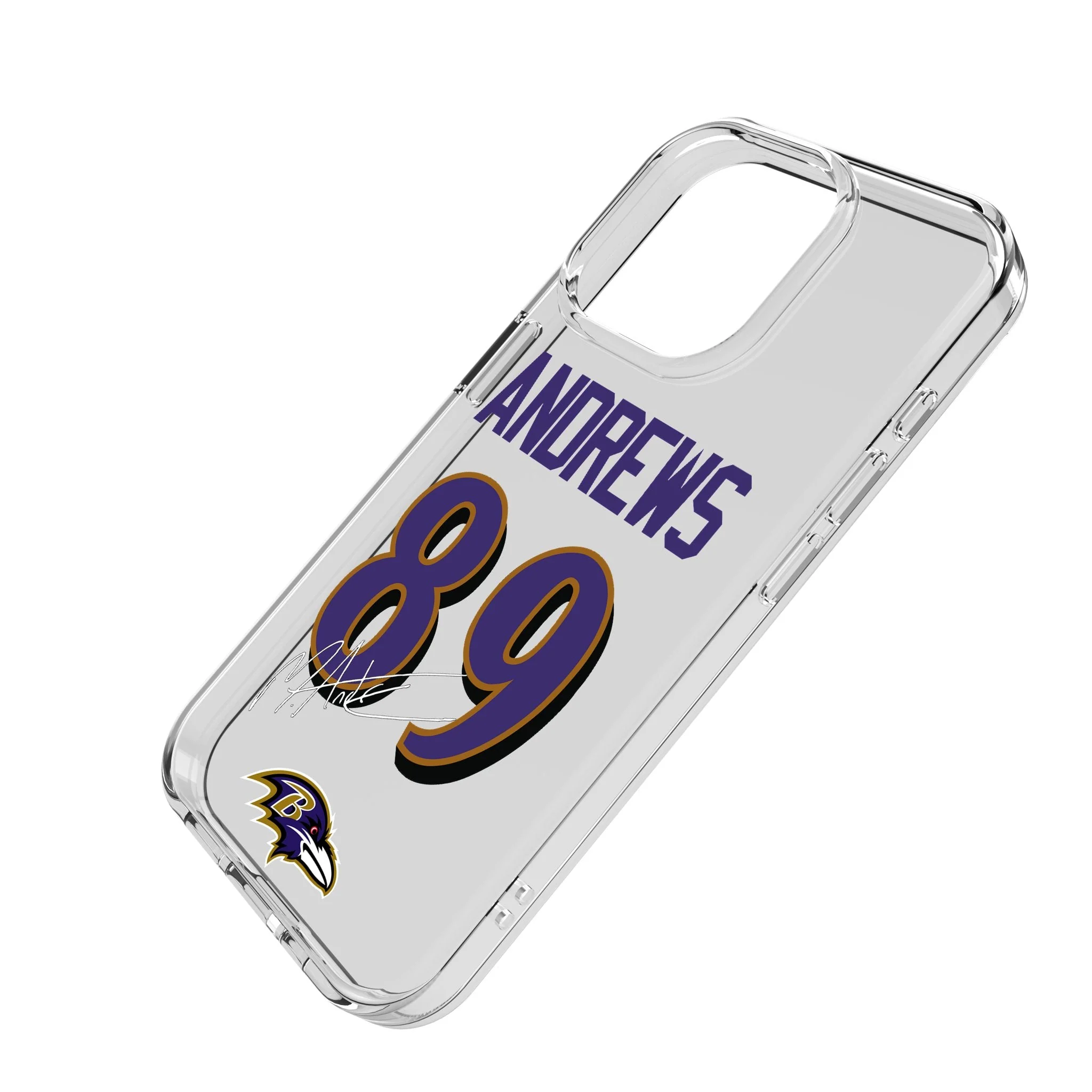 Mark Andrews Baltimore Ravens 89 Game Tactic Clear Phone Case for Apple iPhone - Image 2