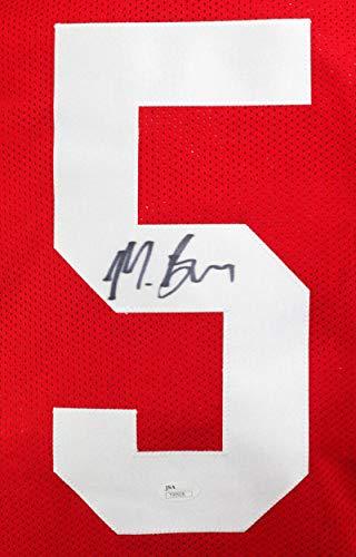 Marquise Hollywood Brown Autographed Maroon College Style Jersey - JSA Auth 5 - Image 3